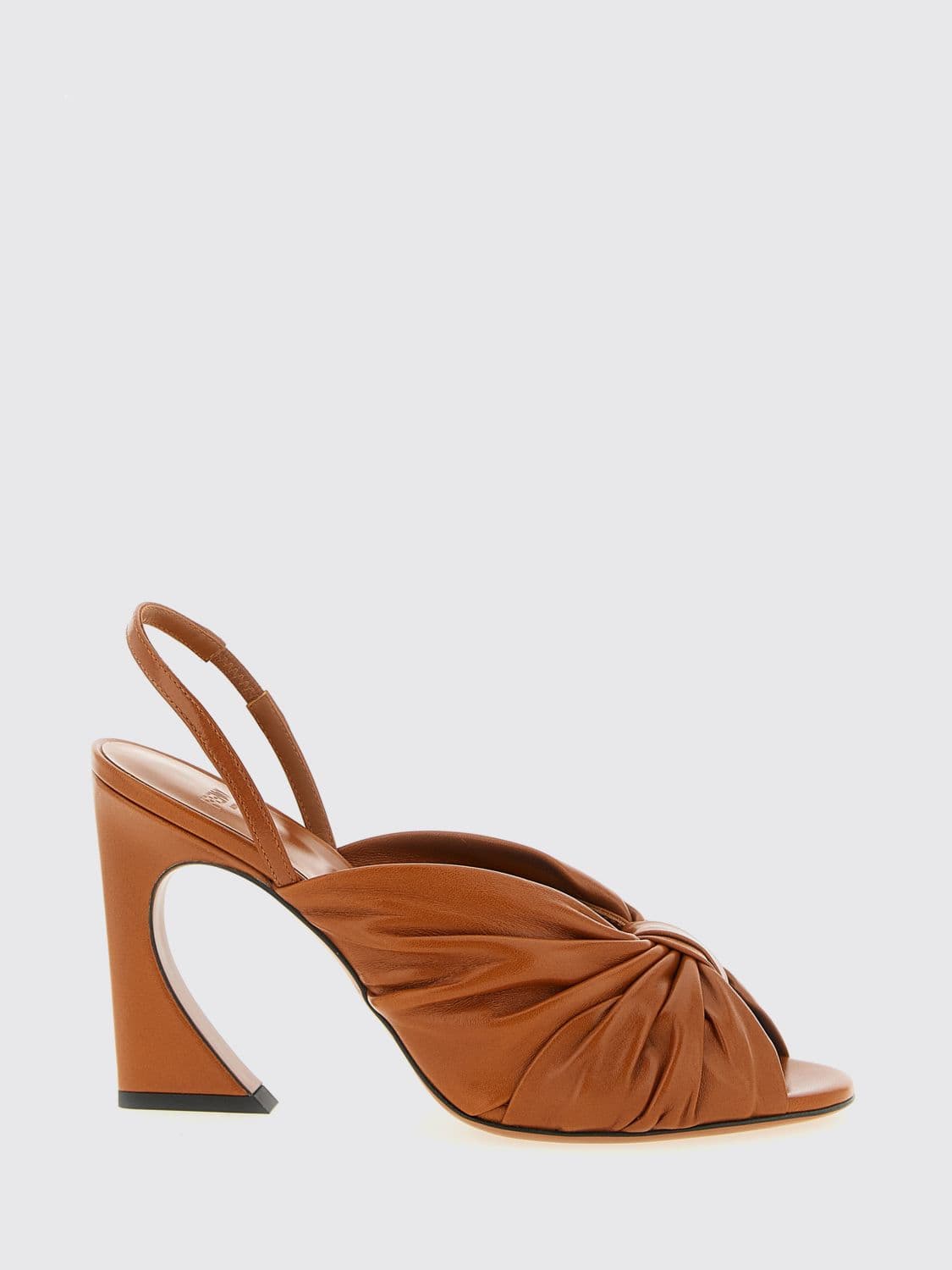 Fendi Arco Draped Nappa Sandals · 40