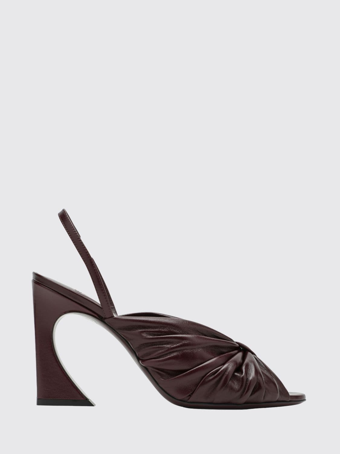 Fendi Arco Draped Nappa Sandals
