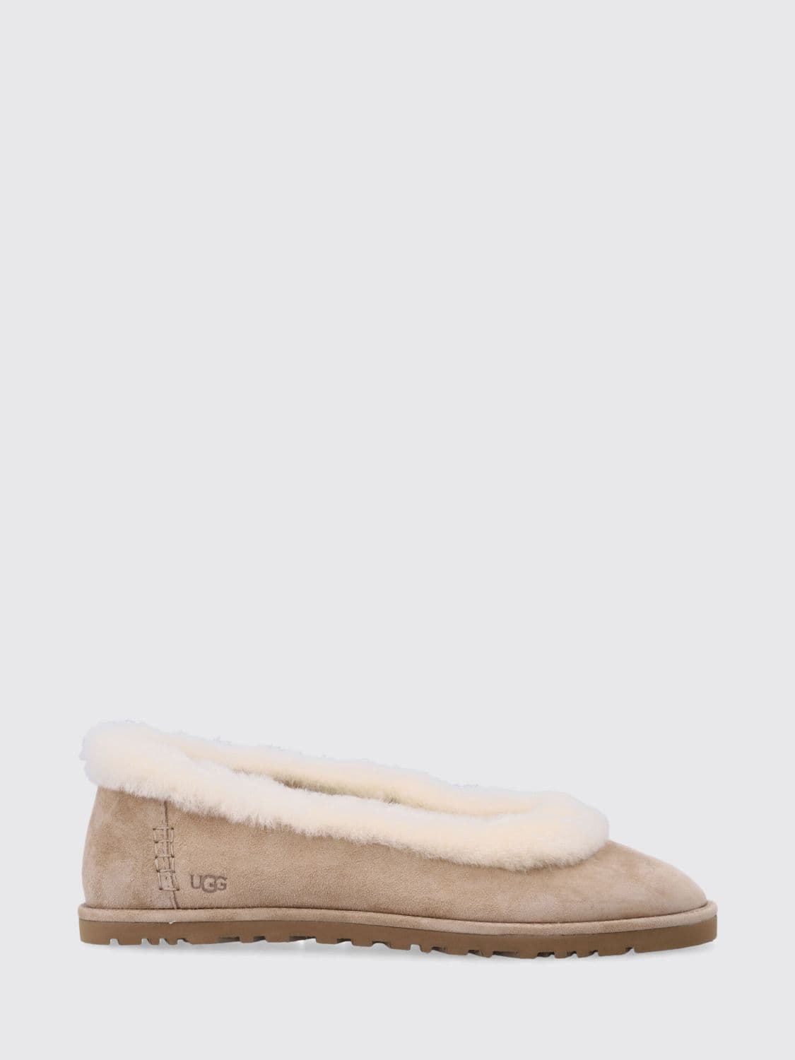 Ugg Zora Suede and Wool Ballerina Flats