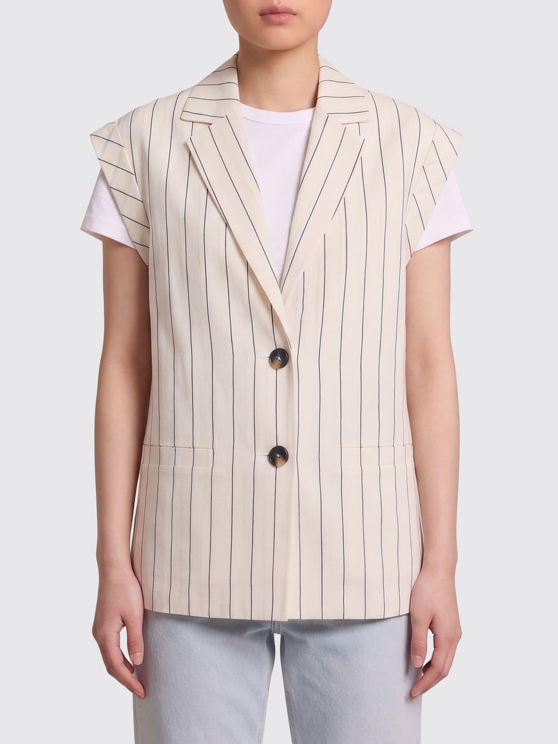 Liu Jo Single-Breasted Viscose Blend Vest