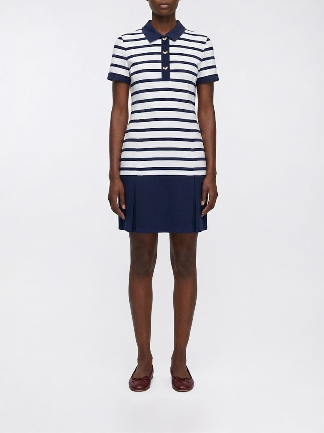 Liu Jo Striped Viscose Blend Polo Dress · XS
