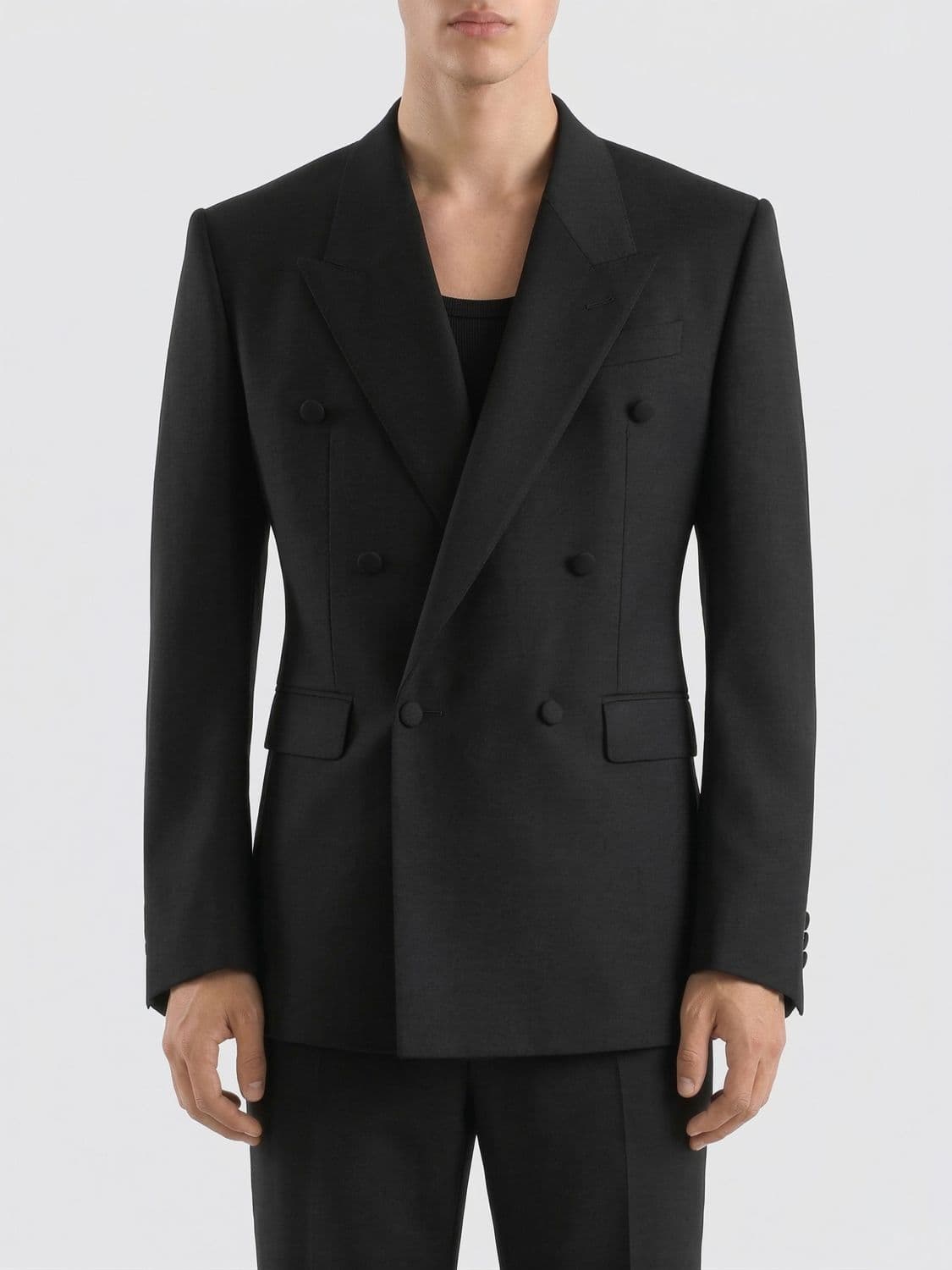 Dolce & Gabbana Double-Breasted Virgin Wool Blazer