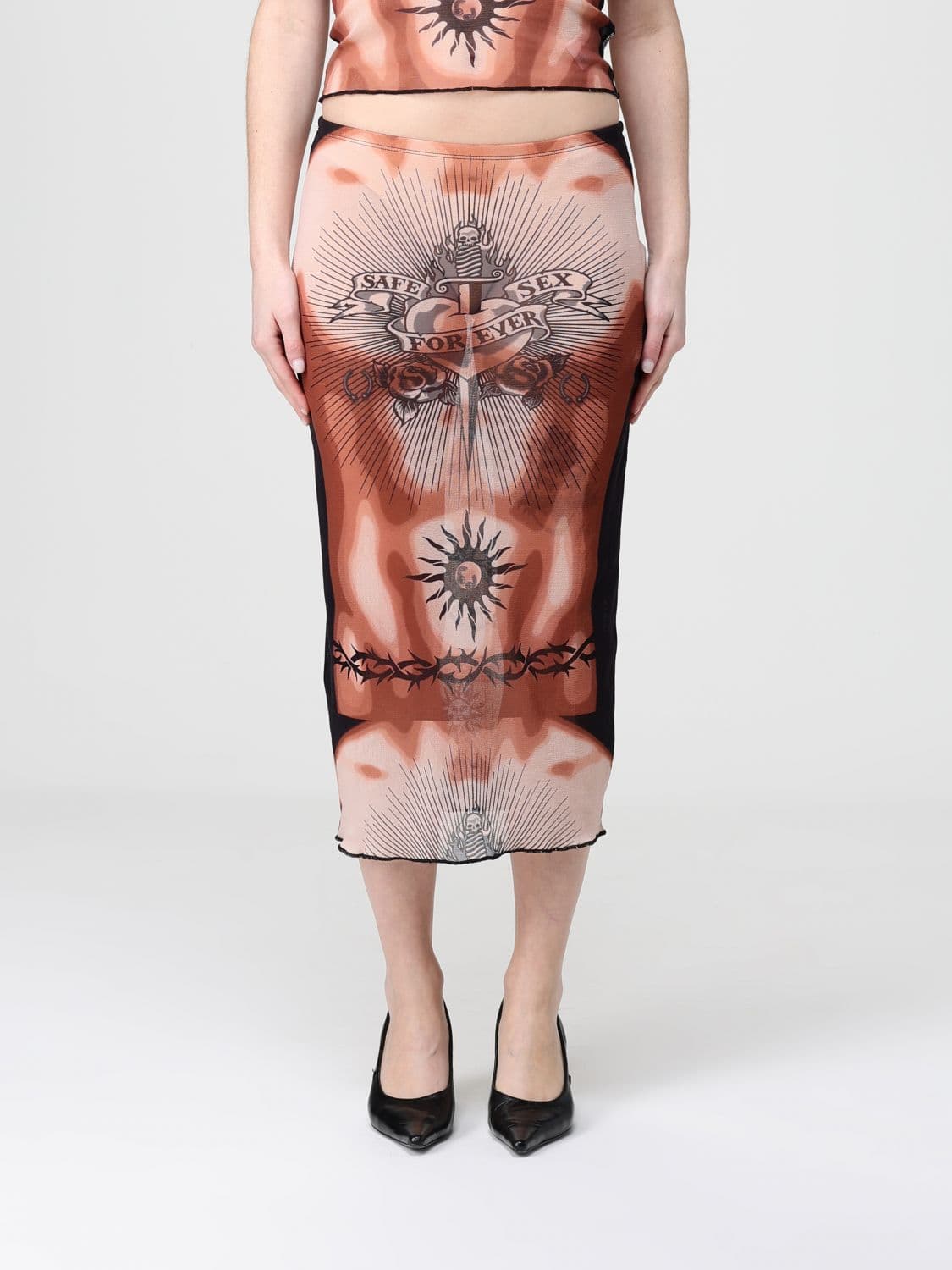 Jean Paul Gaultier The Safe Sex Tattoo Re-Edition Skirt