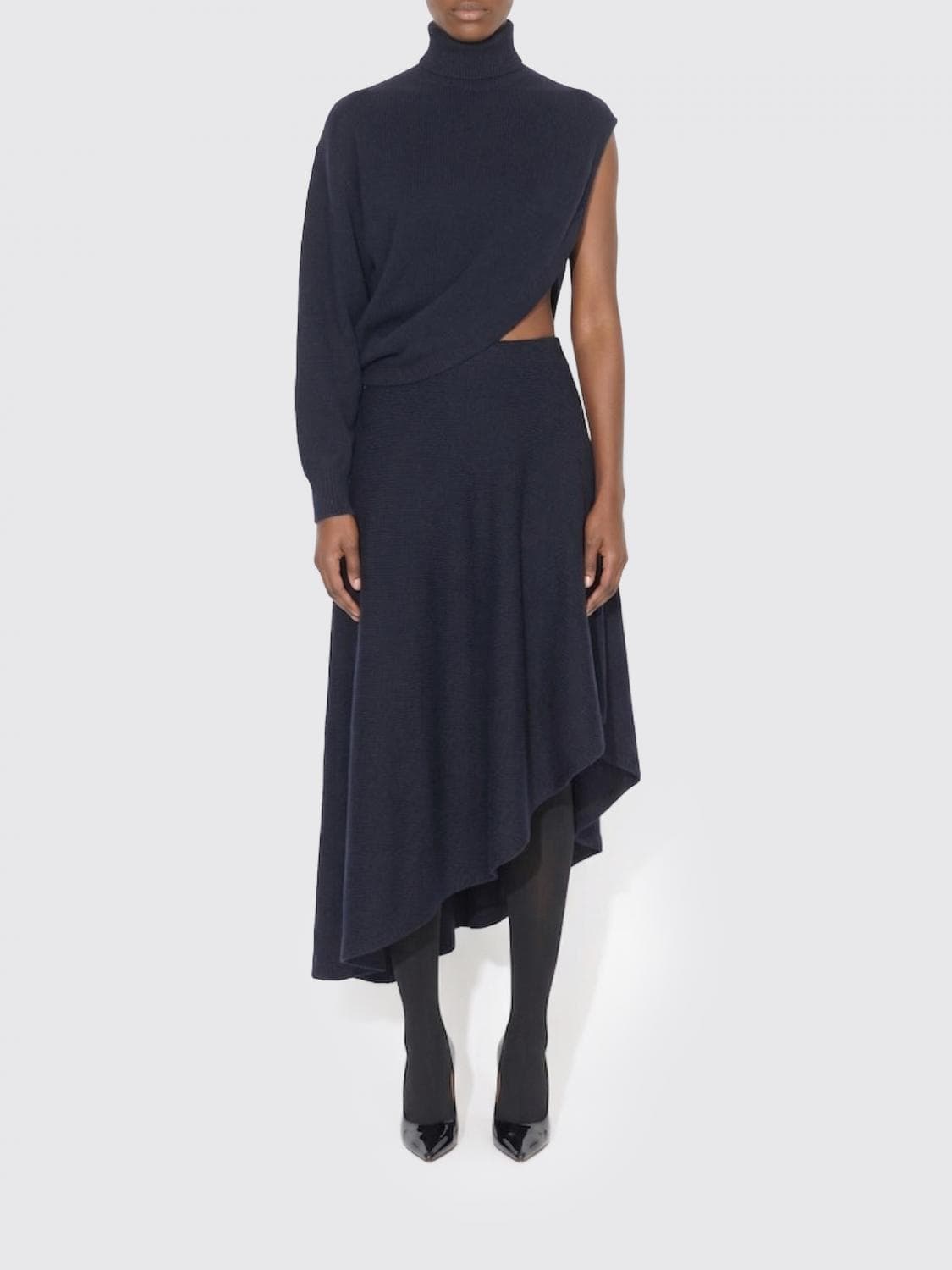 Alaïa Asymmetric Virgin Wool Dress