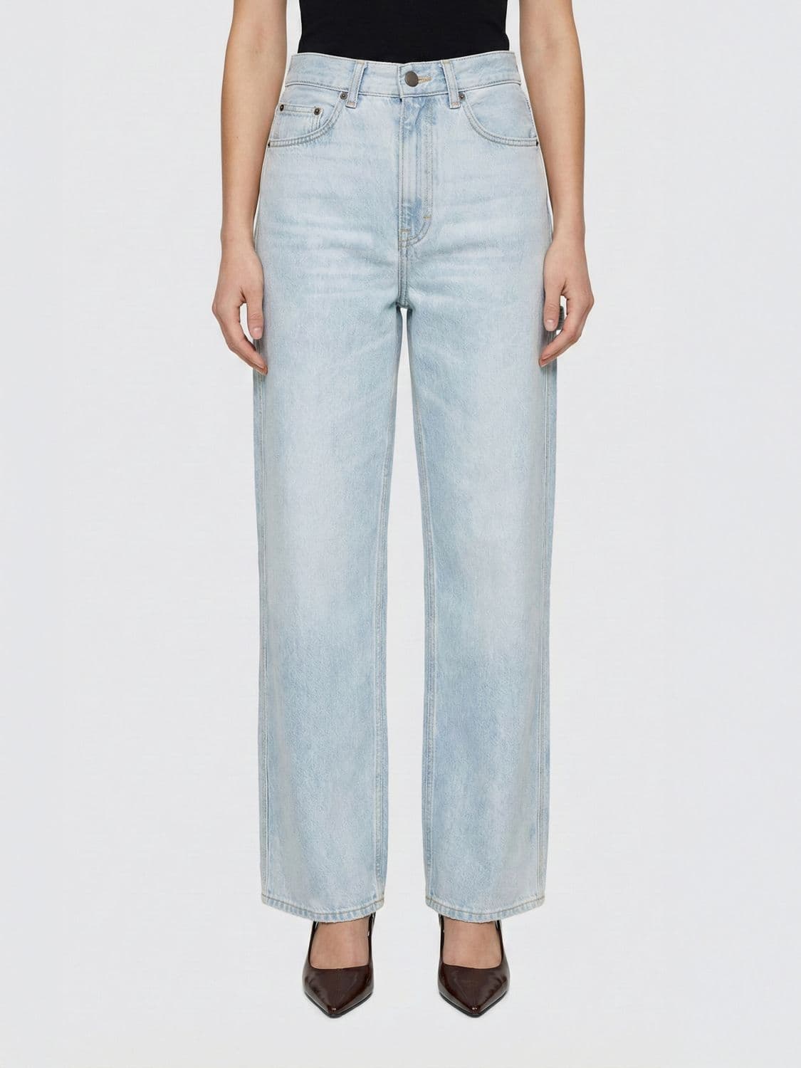 Haikure Cotton Denim Straight Jeans