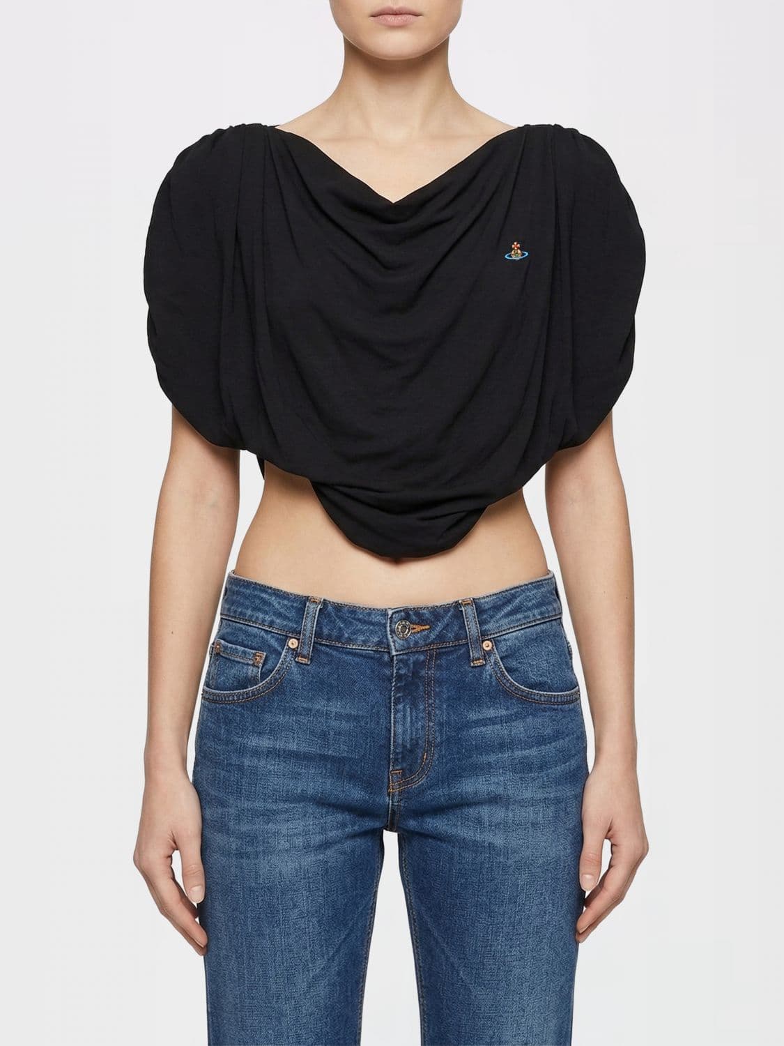 Vivienne Westwood Draped Viscose Cropped Top
