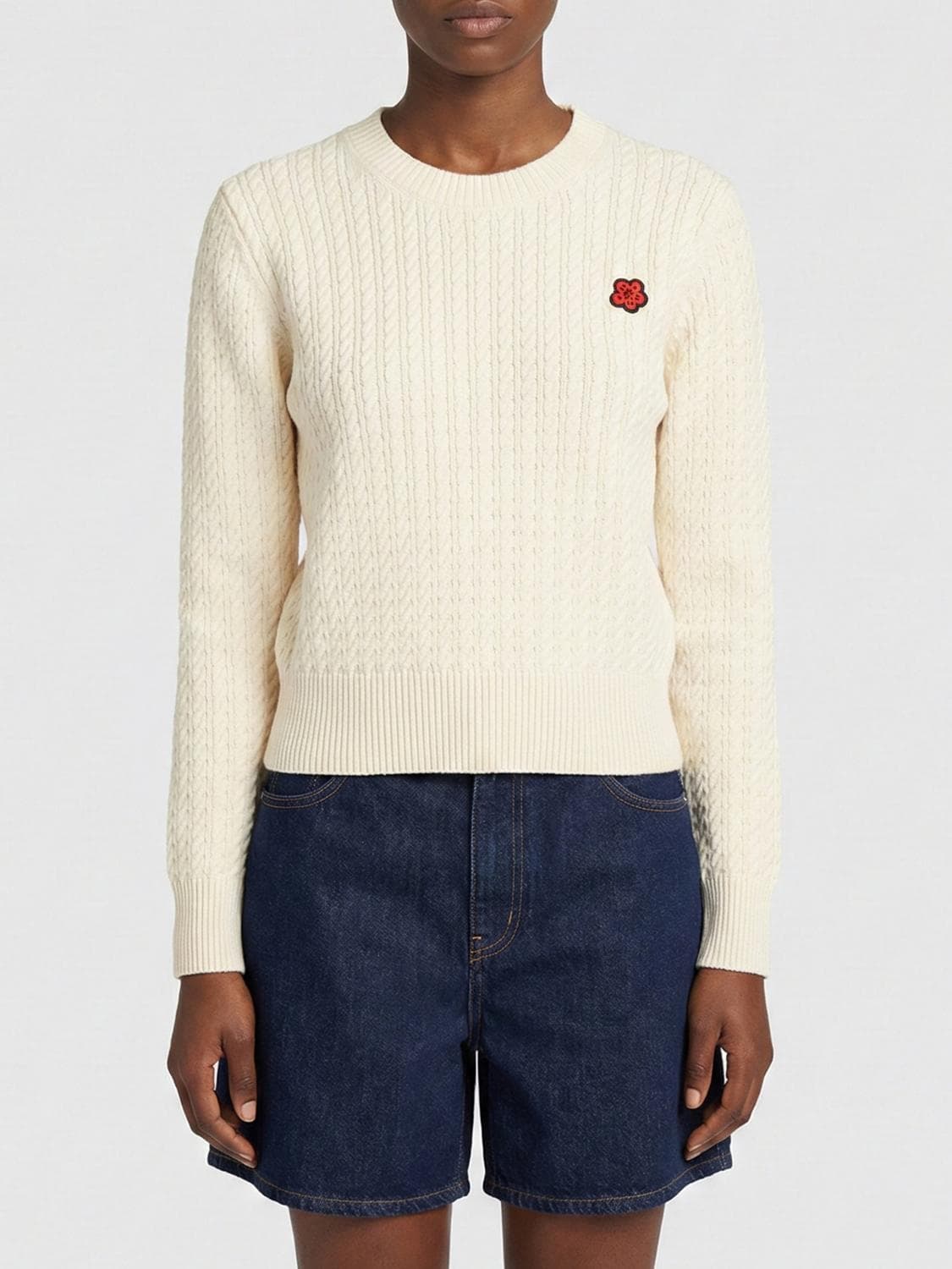 Kenzo Cotton Crewneck Knit Sweater