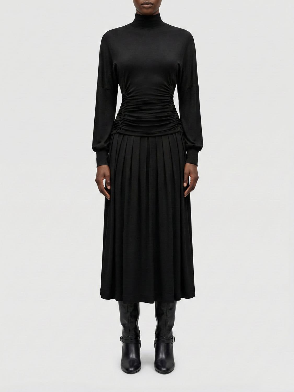 Ganni Viscose Turtleneck Dress · 34