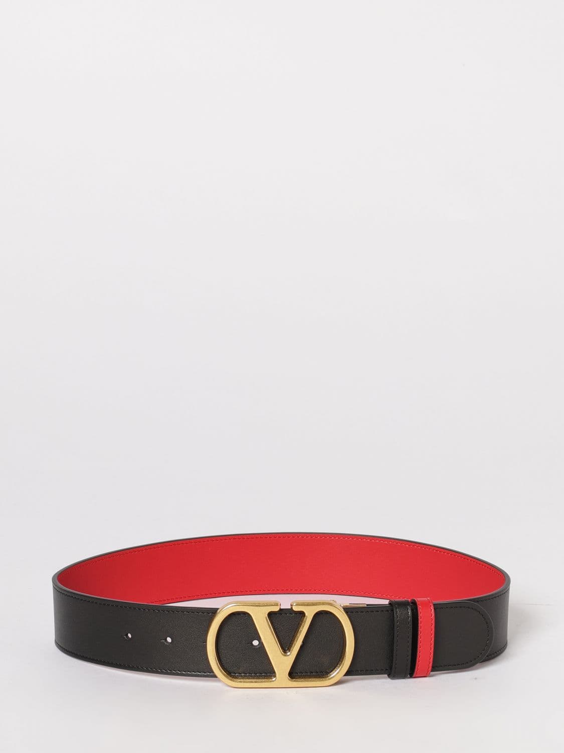 Valentino Garavani VLogo Calfskin Leather Belt