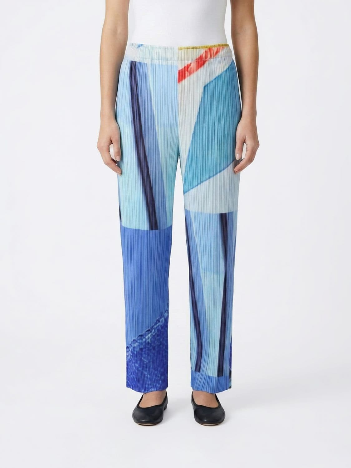 Pleats Please Issey Miyake Pleated Polyester Pants
