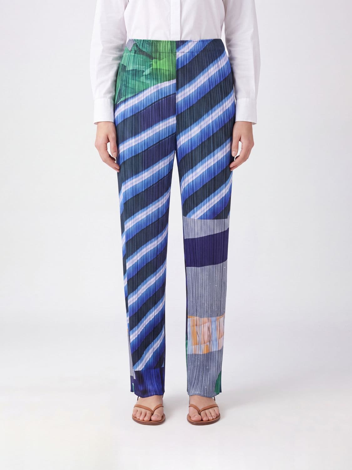 Pleats Please Issey Miyake Pleated Polyester Pants