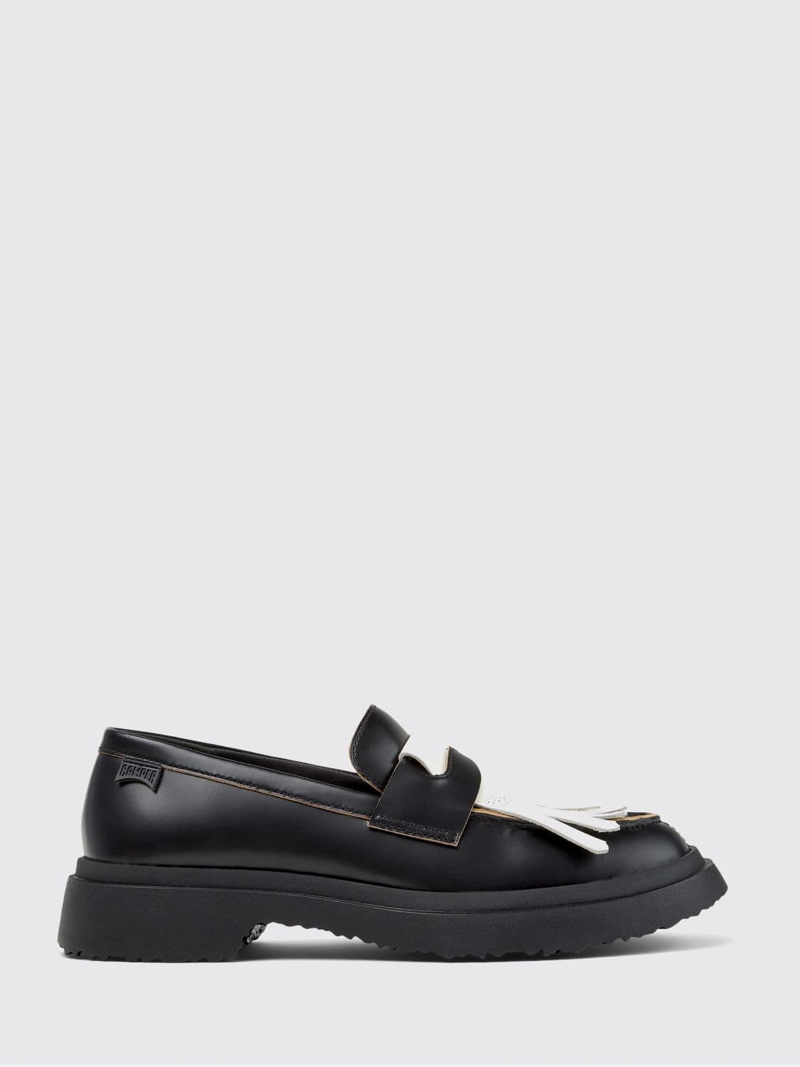 Camper Twins Leather Loafer with Fringes and Tassels