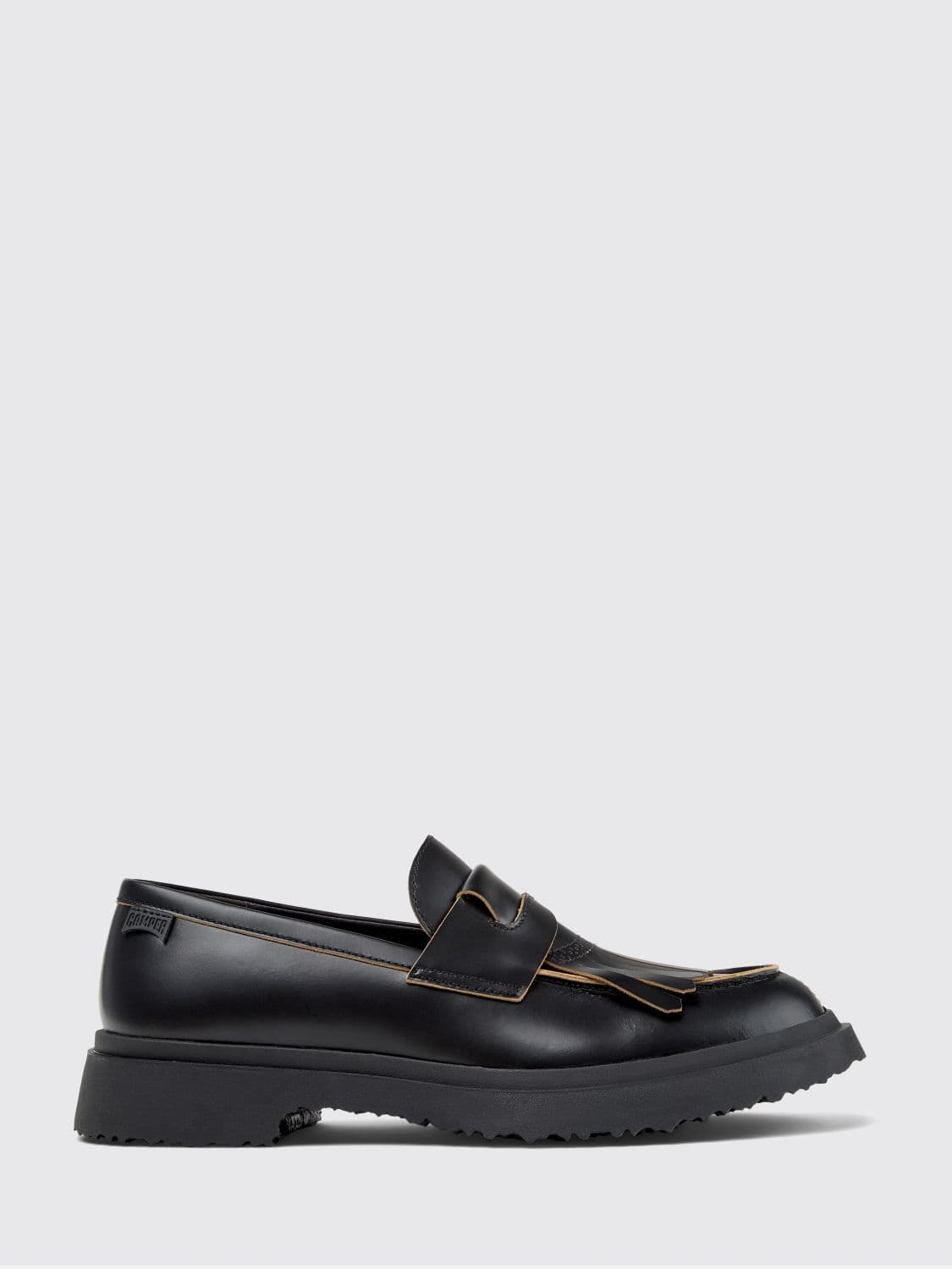 Camper Twins Leather Loafer with Fringes · 42