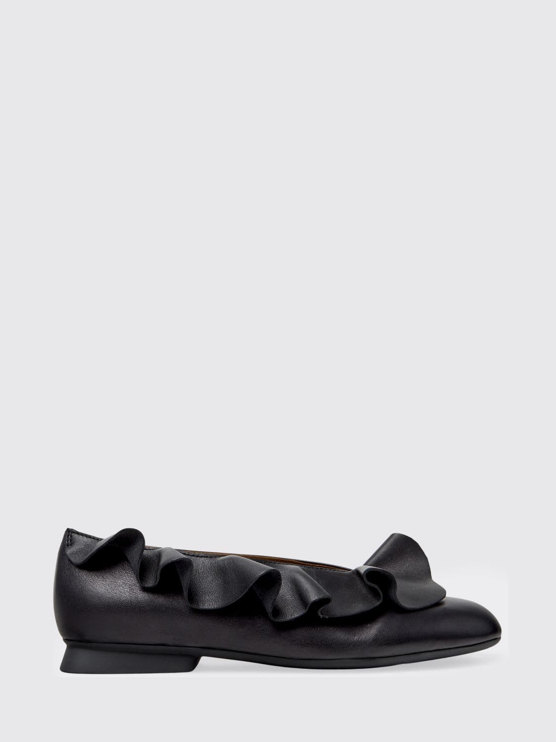 Camper Casi Myra Leather Ballerinas with Ruffles