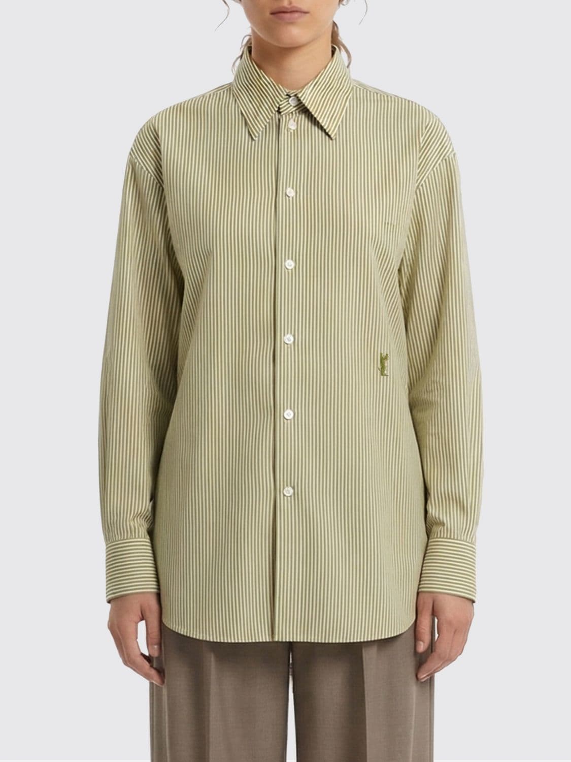 Saint Laurent Striped Cotton Casual Shirt