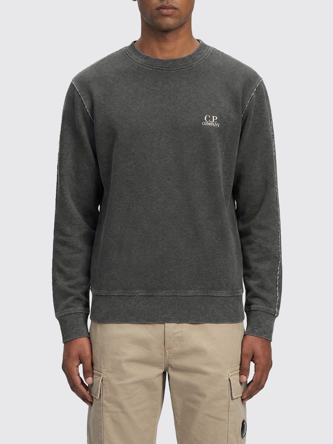 C.p. Company C. P. COMPANY Cotton Crewneck Sweatshirt with Logo