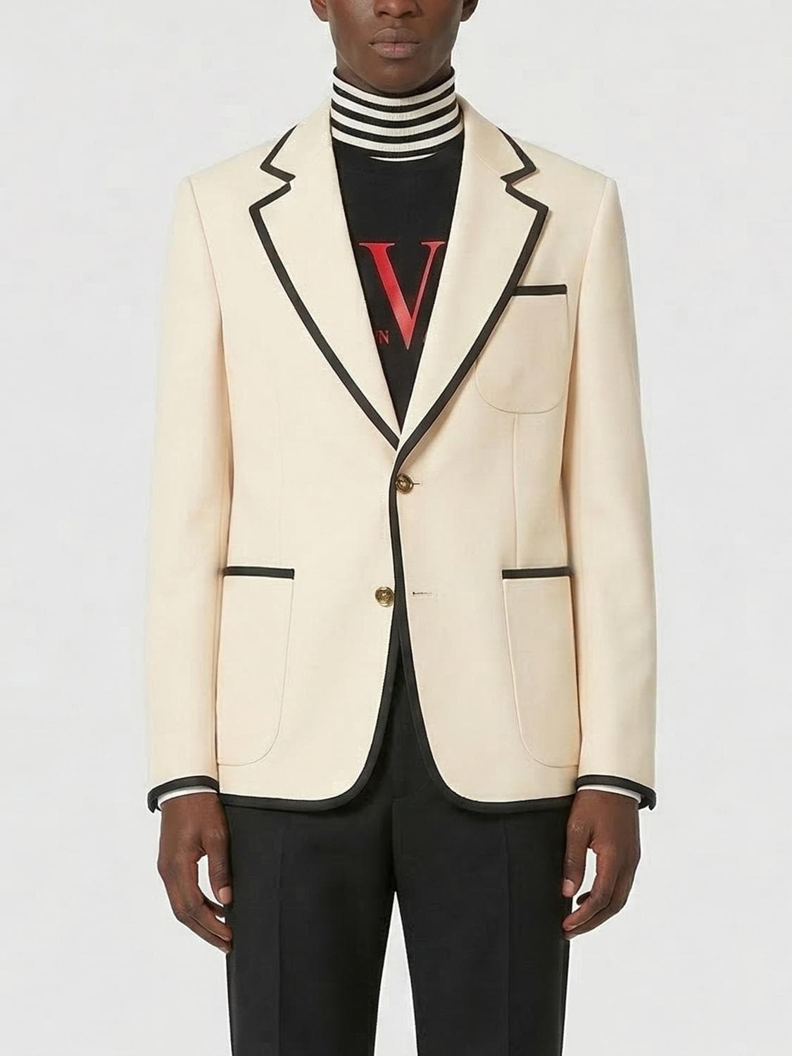 Valentino Single-Breasted Virgin Wool Blazer