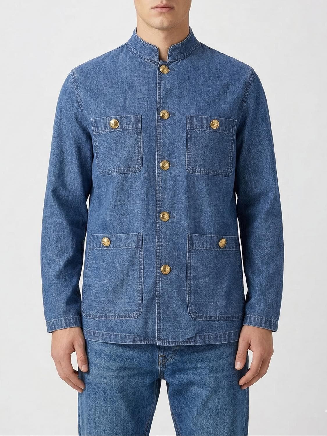 Valentino Cotton Denim Saharan Jacket