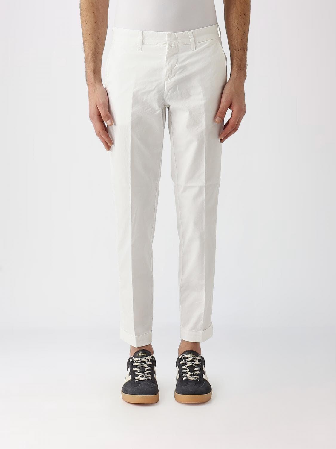 Fay Slim Fit Stretch Cotton Trousers