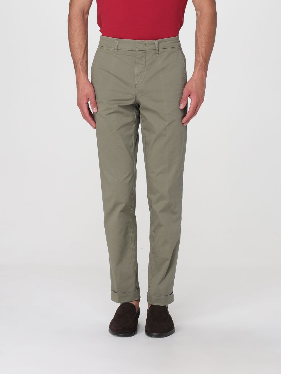 Fay Slim Fit Stretch Cotton Trousers