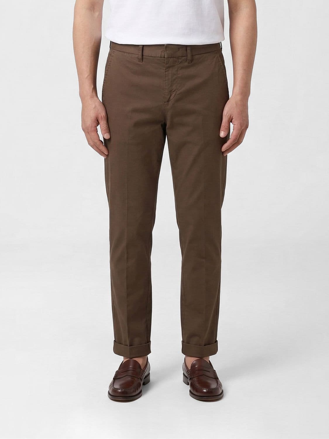 Fay Slim Fit Stretch Cotton Trousers