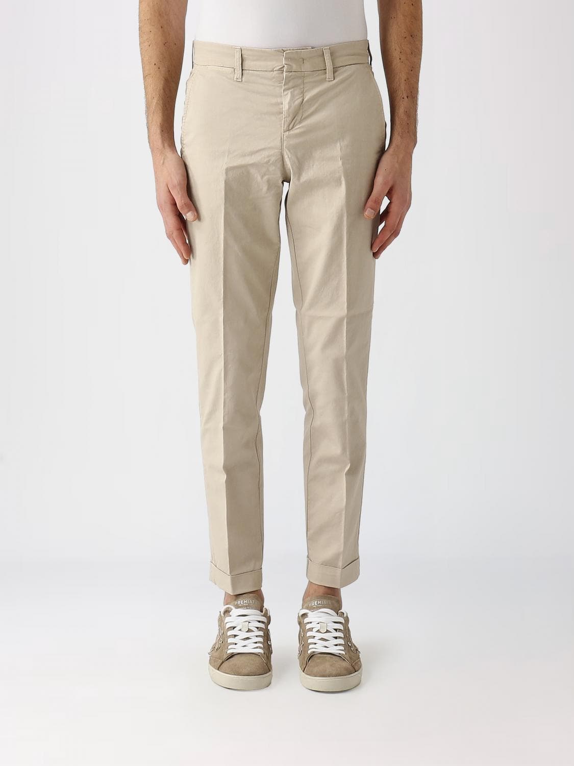 Fay Slim Fit Stretch Cotton Trousers