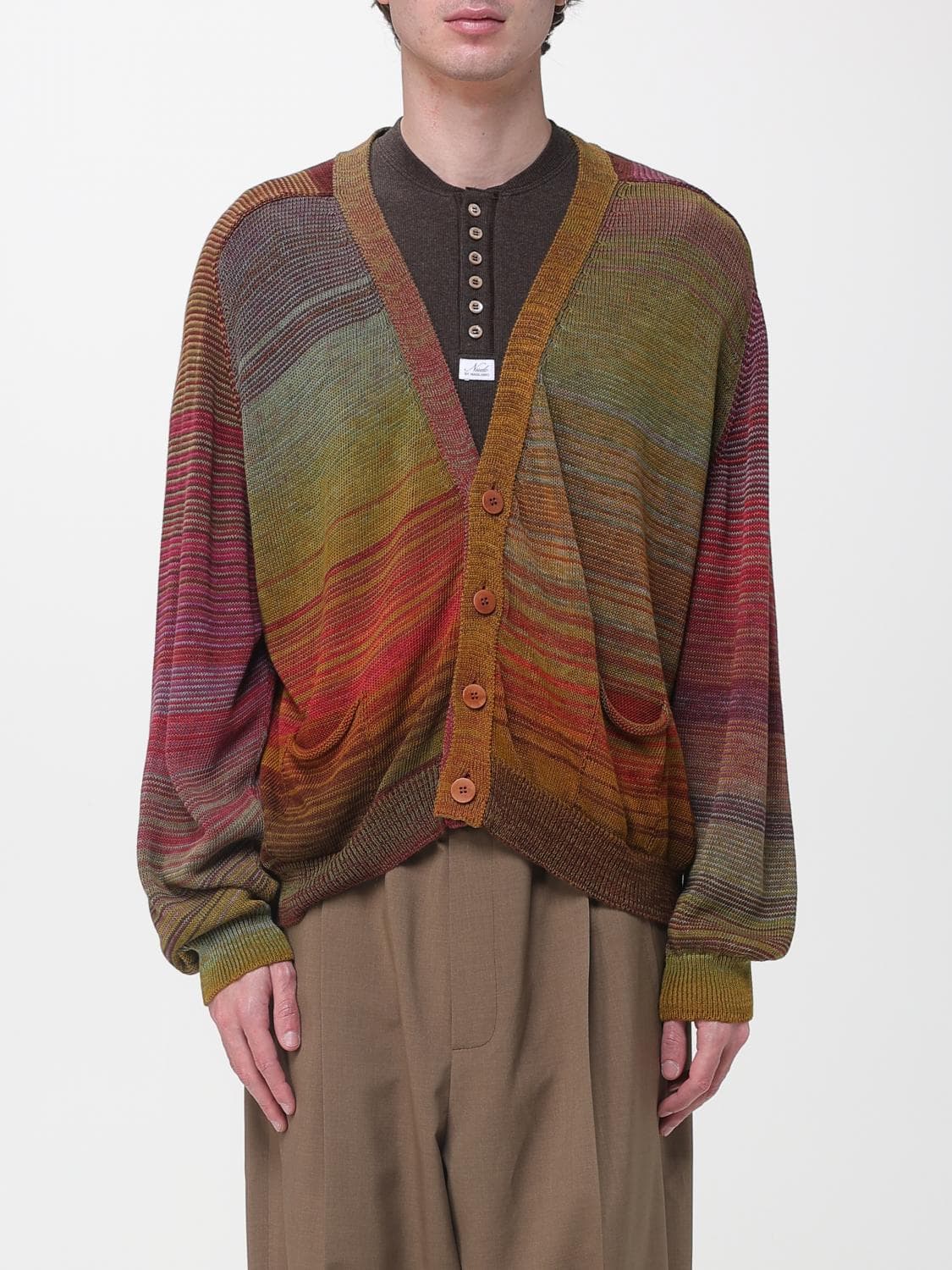 Magliano Striped Cotton Cardigan with Logo · S