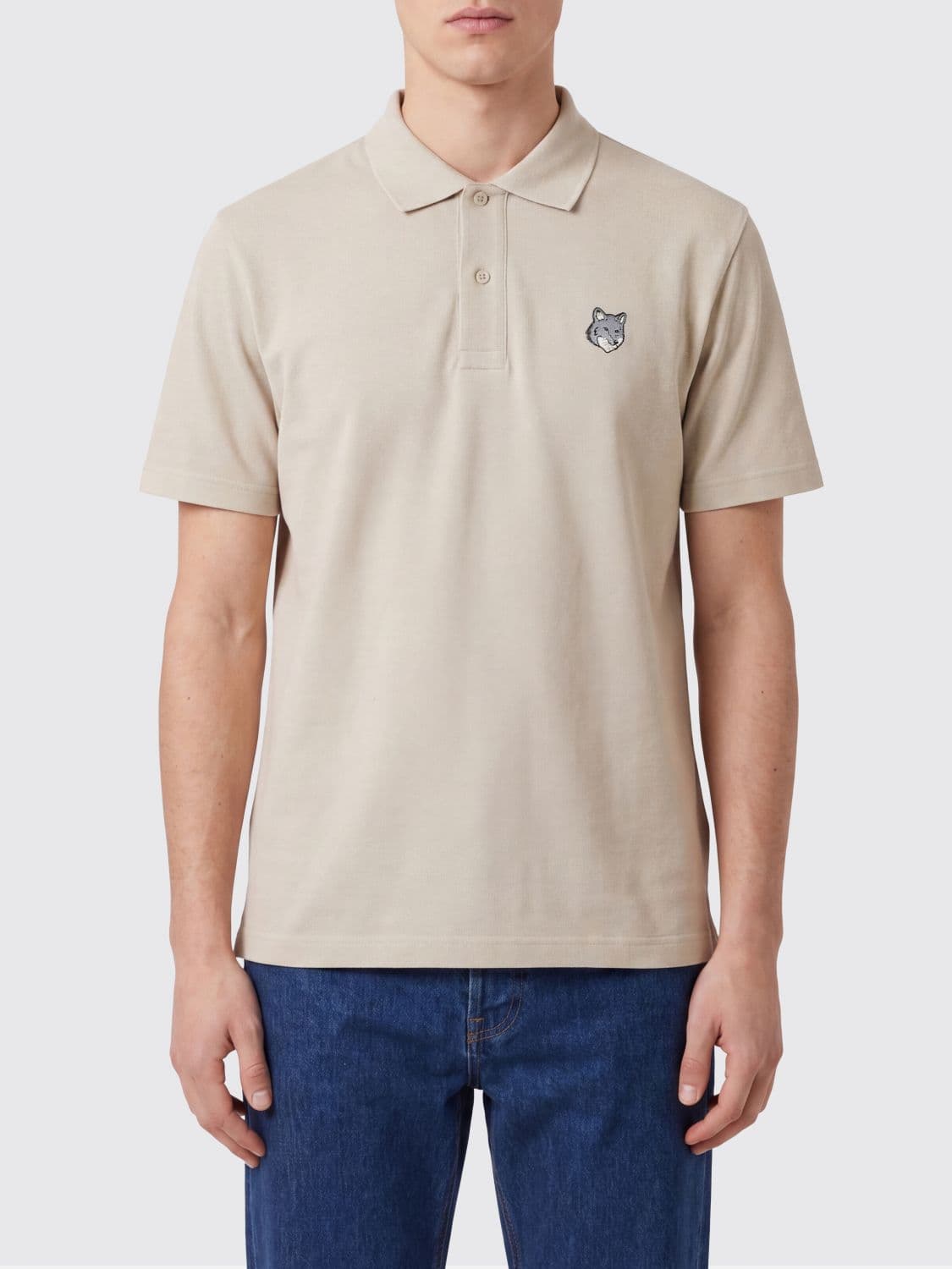 Maison Kitsuné Cotton Polo Shirt with Logo