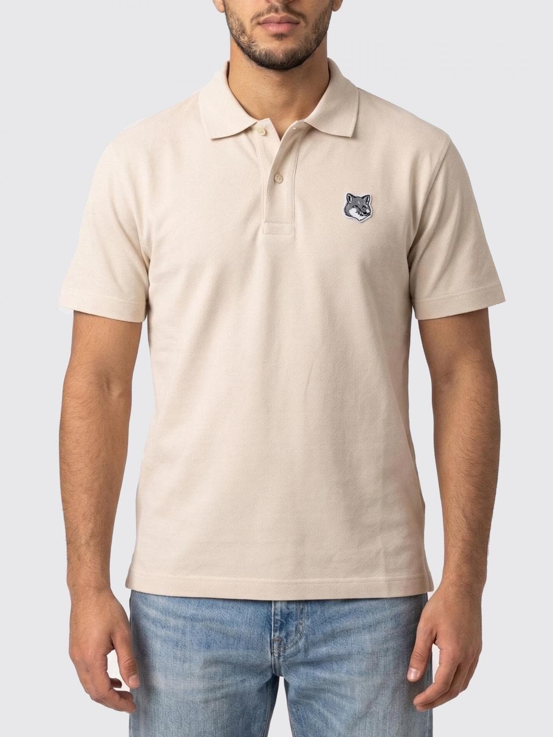 Maison Kitsuné Cotton Polo Shirt with Logo