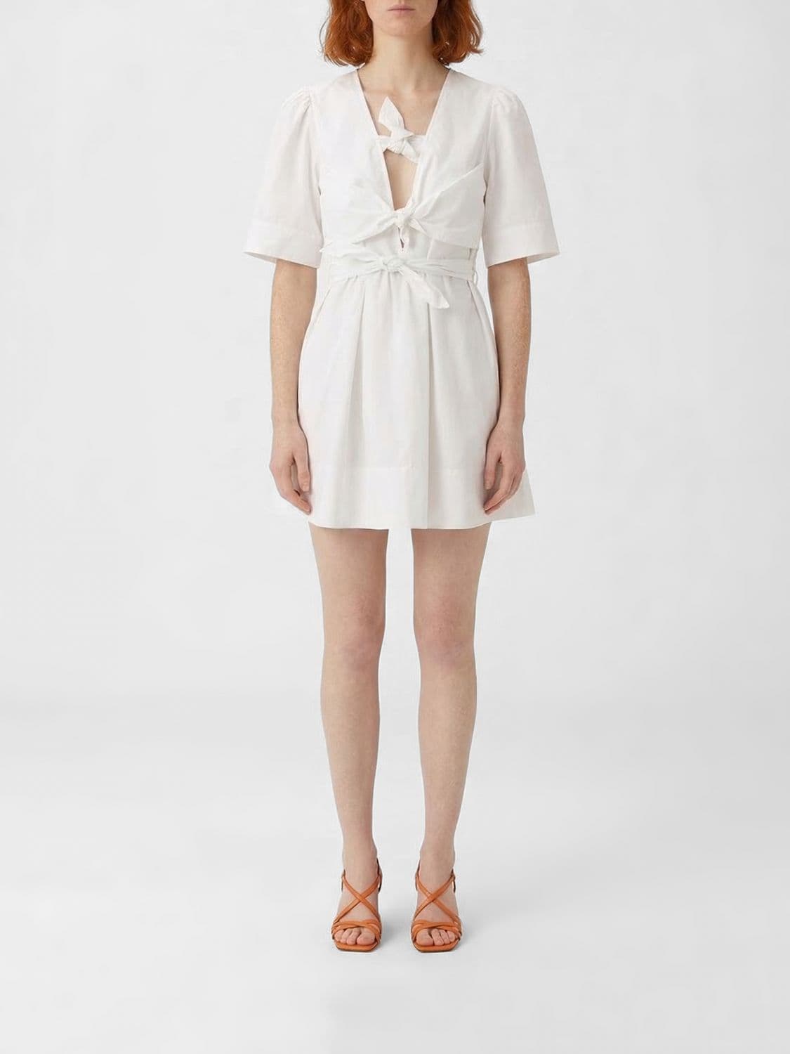 Ganni Stretch Cotton Mini Dress