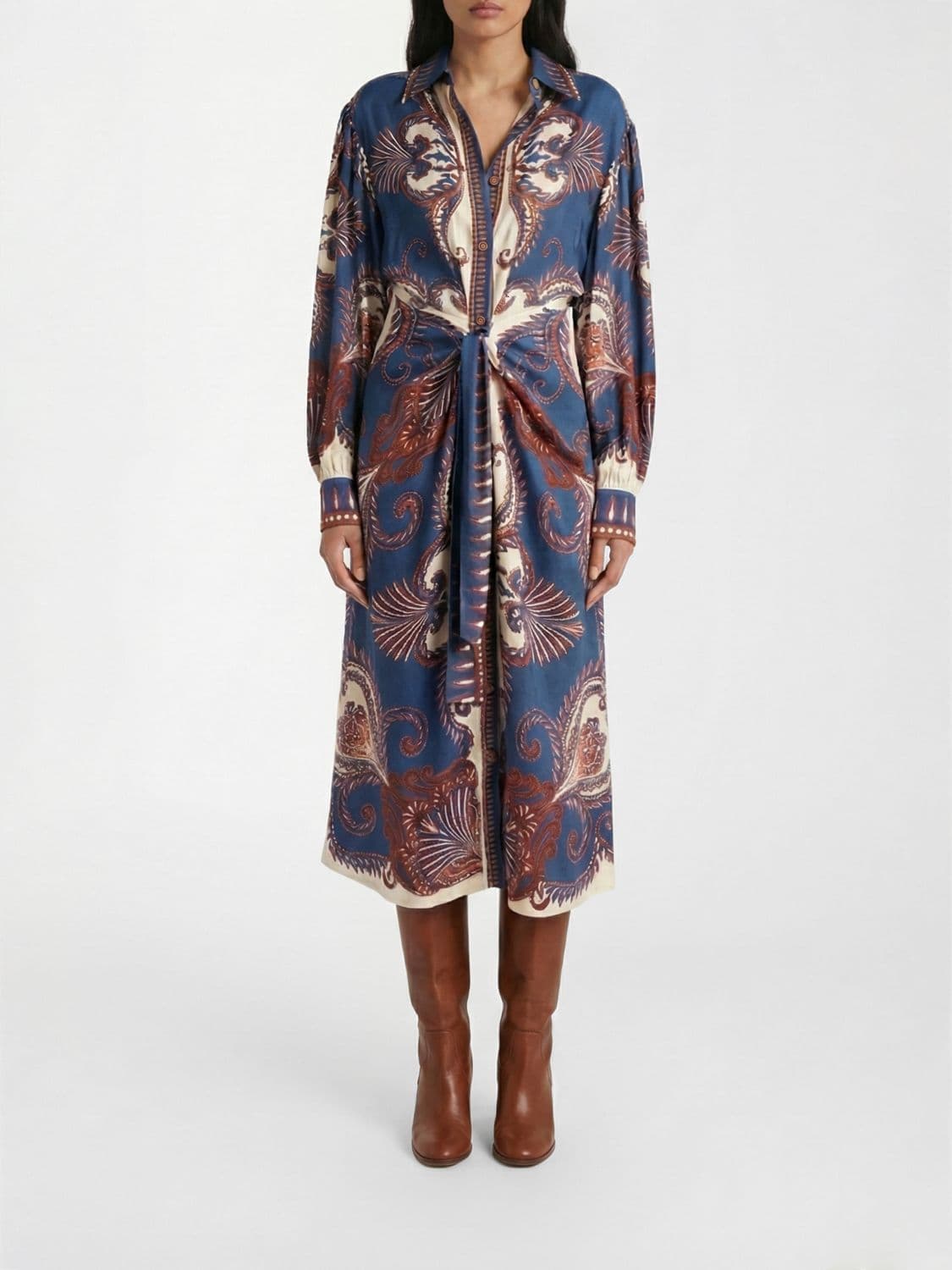 Farm Rio Printed Viscose Shirt Dress