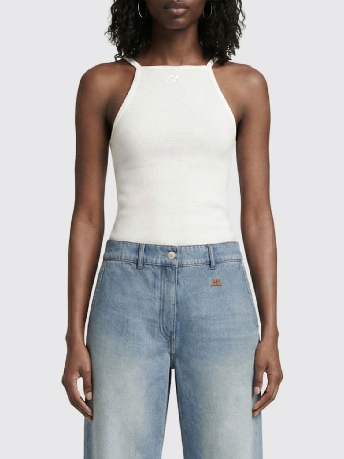 Courrèges Cotton Top with Logo