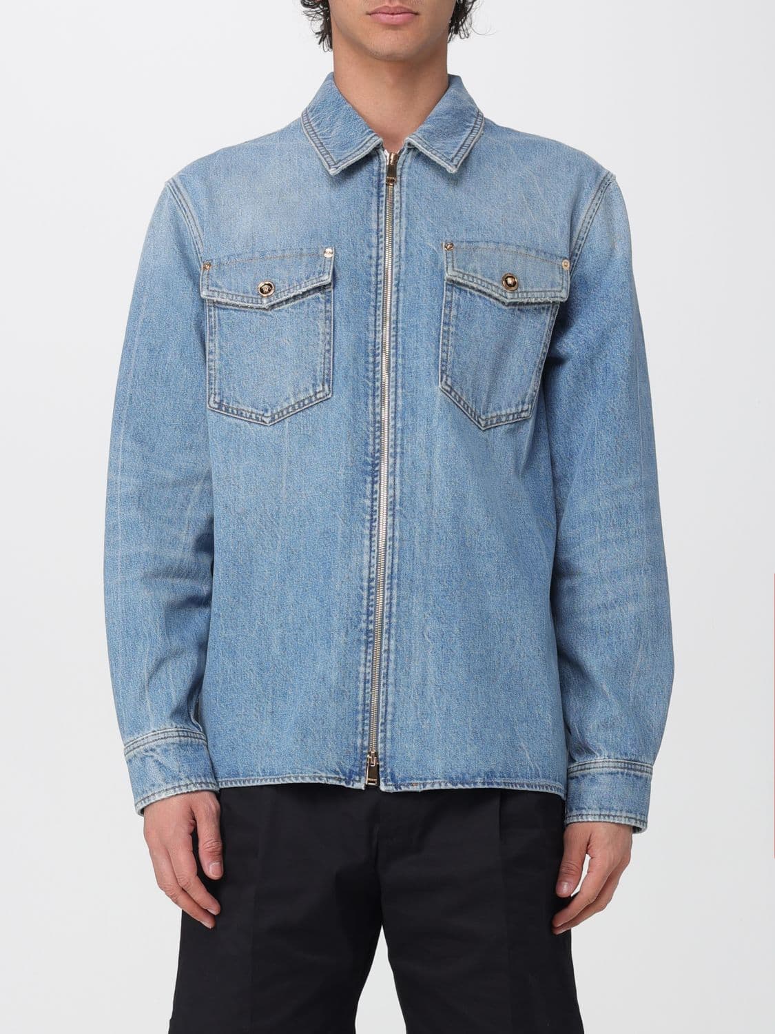 Versace Casual Cotton Denim Shirt · 52