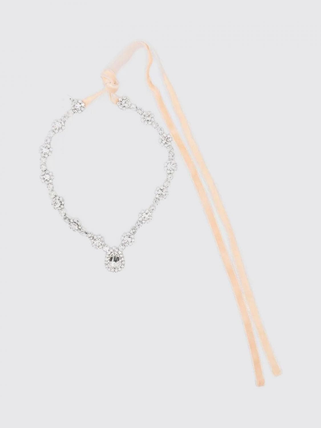 N° 21 Brass Necklace with Set Rhinestones