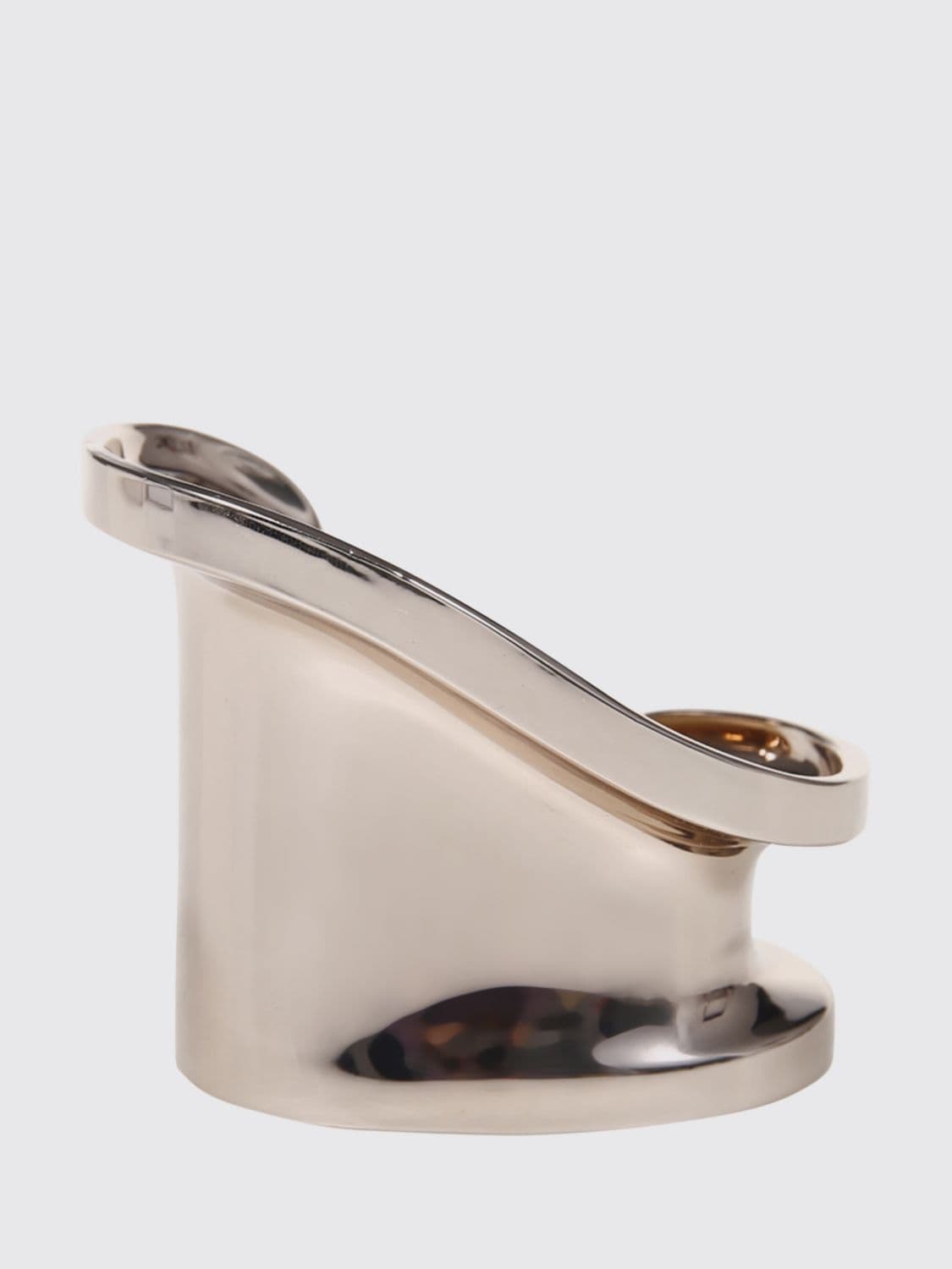 Max Mara Asymmetric Rigid Bracelet in Galvanized Metal