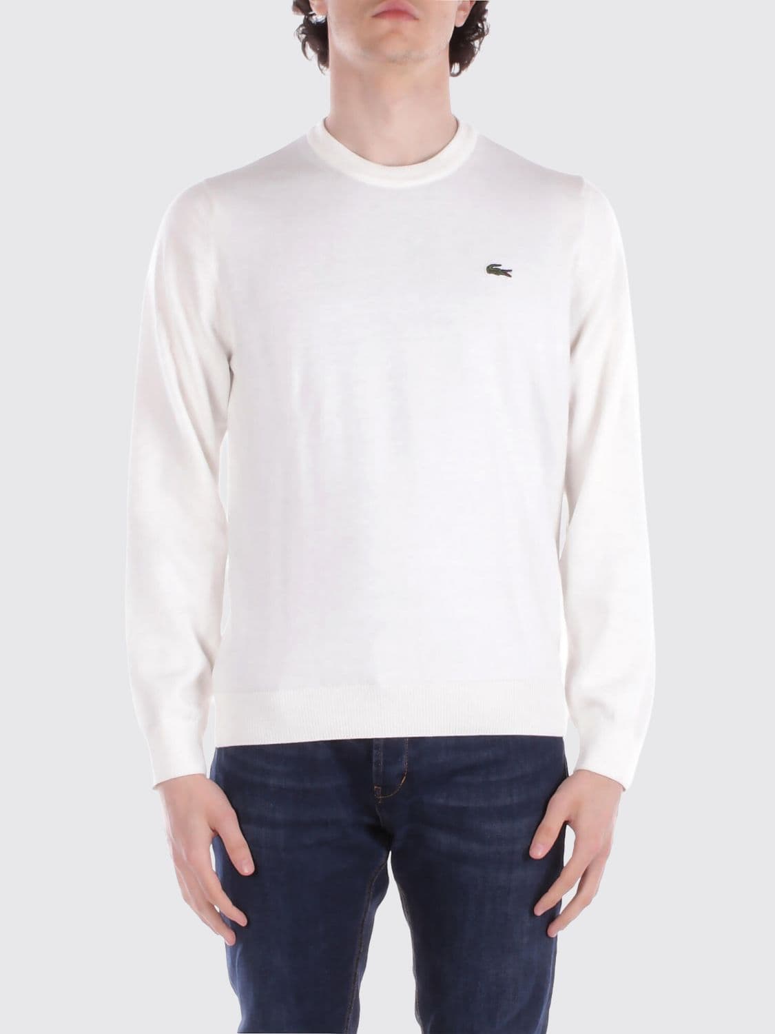 Lacoste Cotton Crew Neck Pullover with Logo