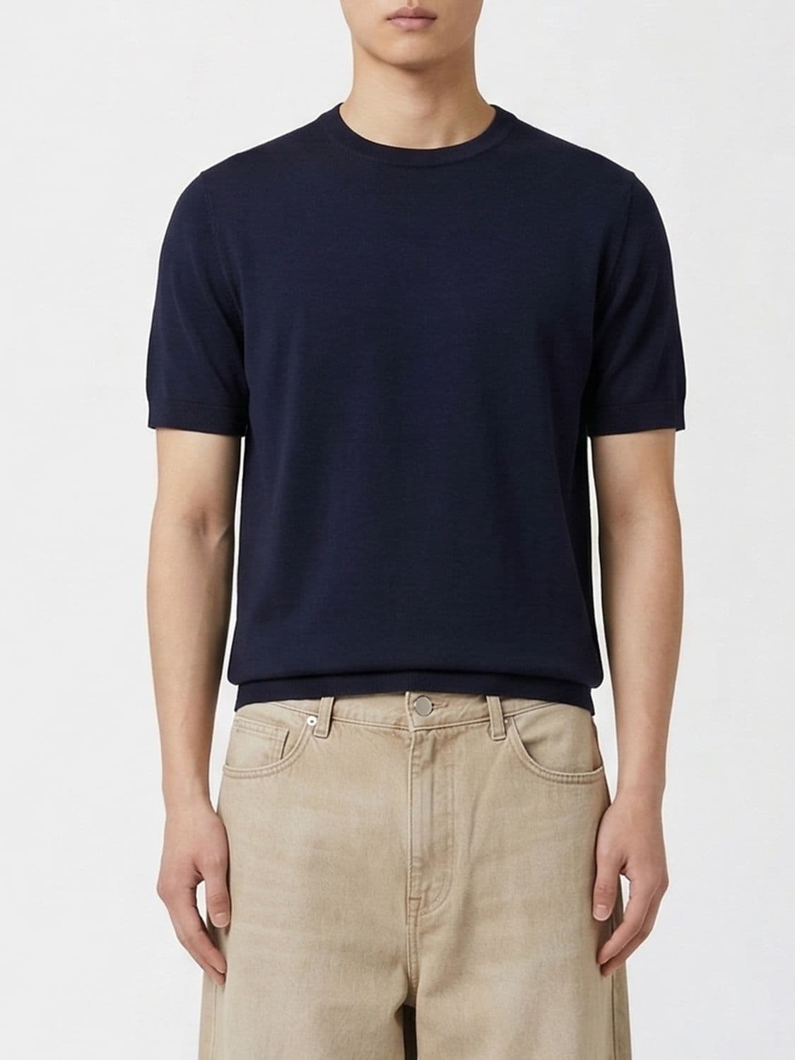Paolo Pecora Basic Silk and Cotton Blend Sweater