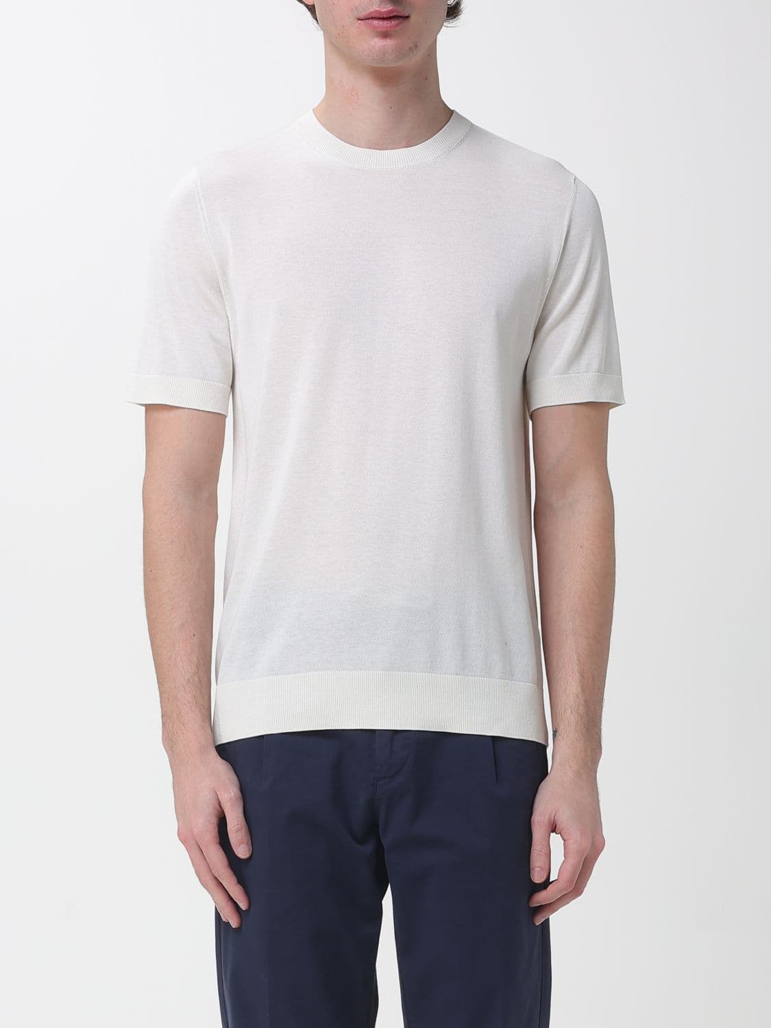 Paolo Pecora Basic Silk and Cotton Blend Sweater