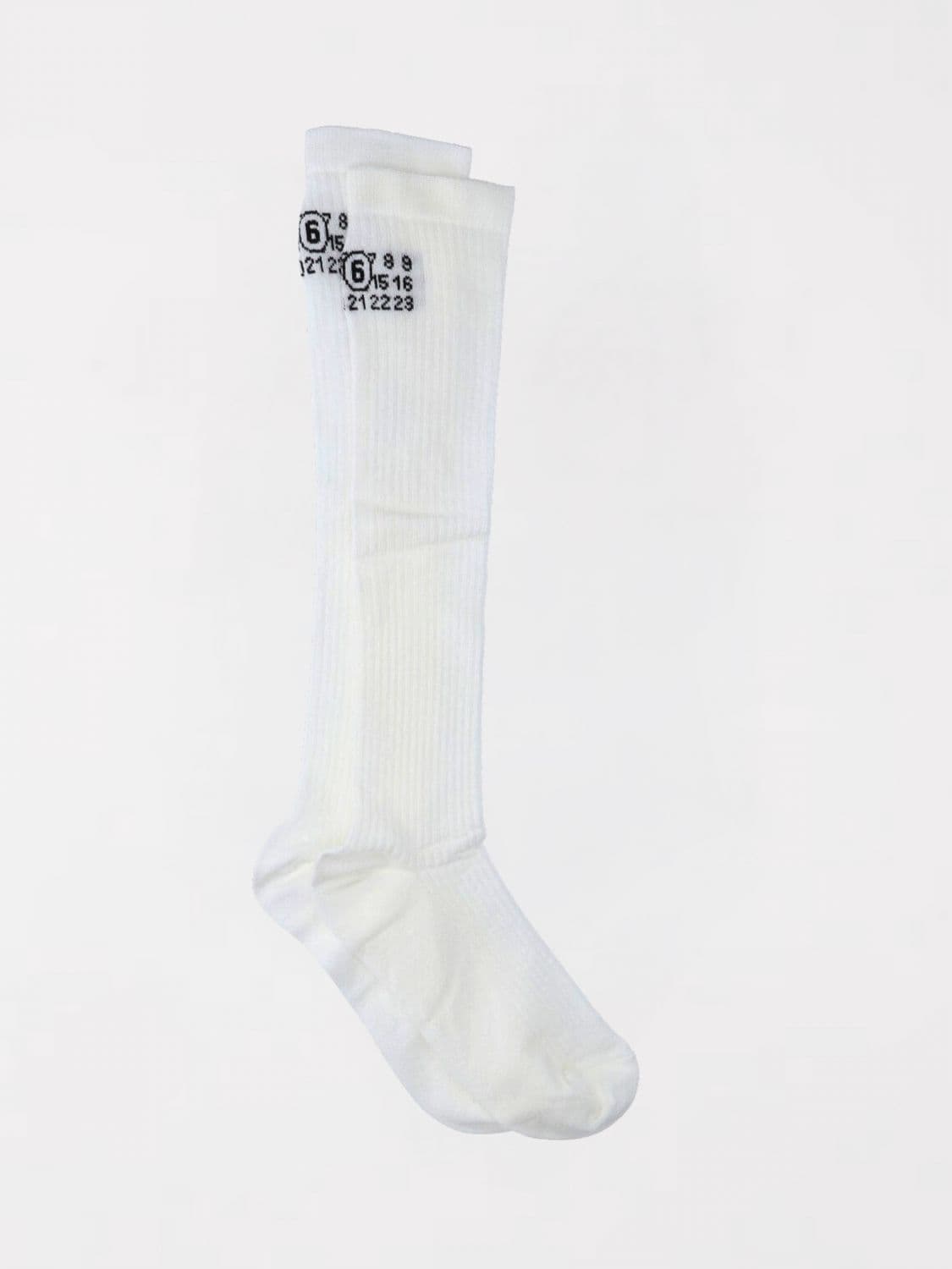 Mm6 Maison Margiela Cotton Blend Socks with Numbers Logo