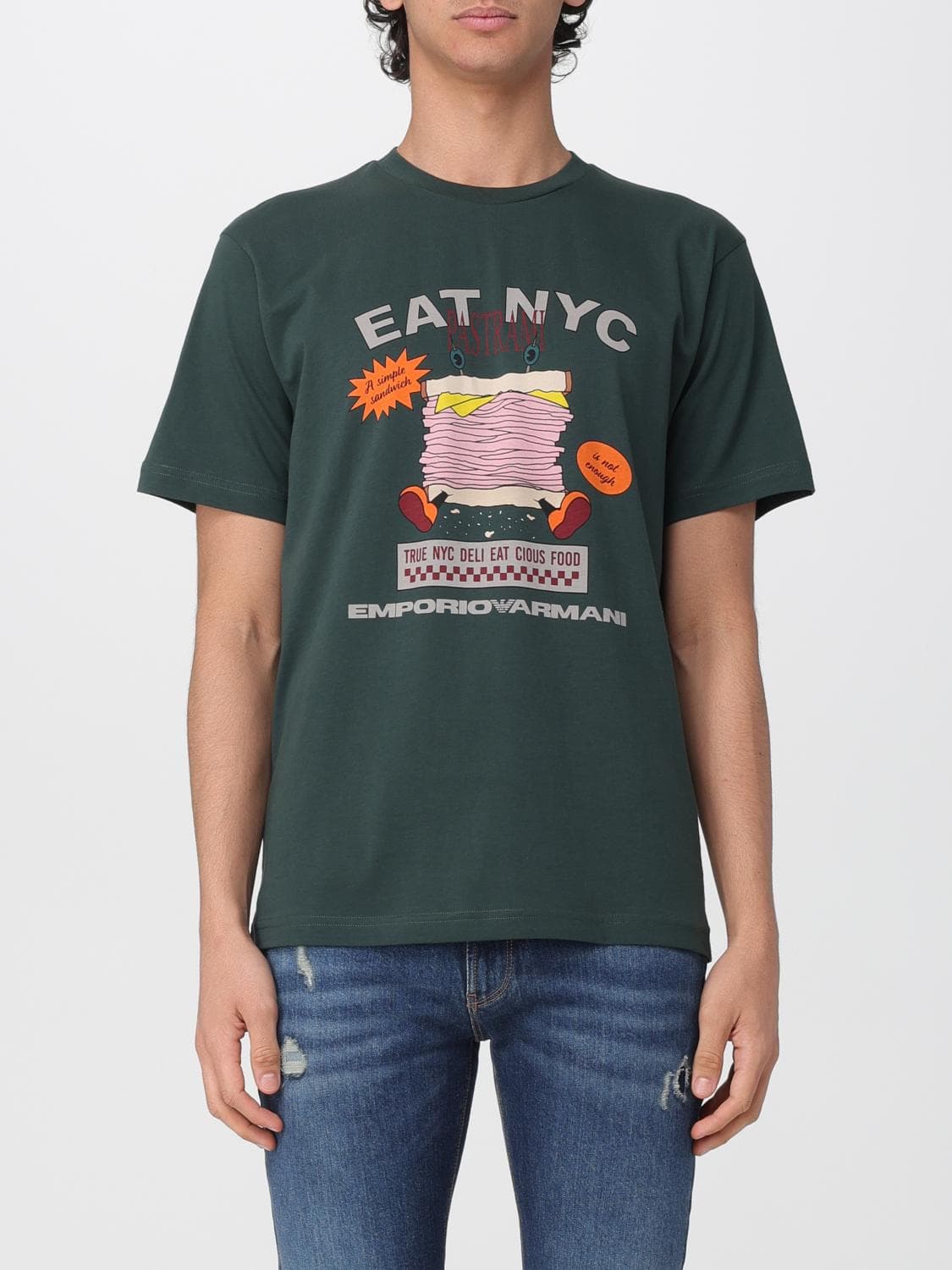 Emporio Armani Printed Cotton T-shirt