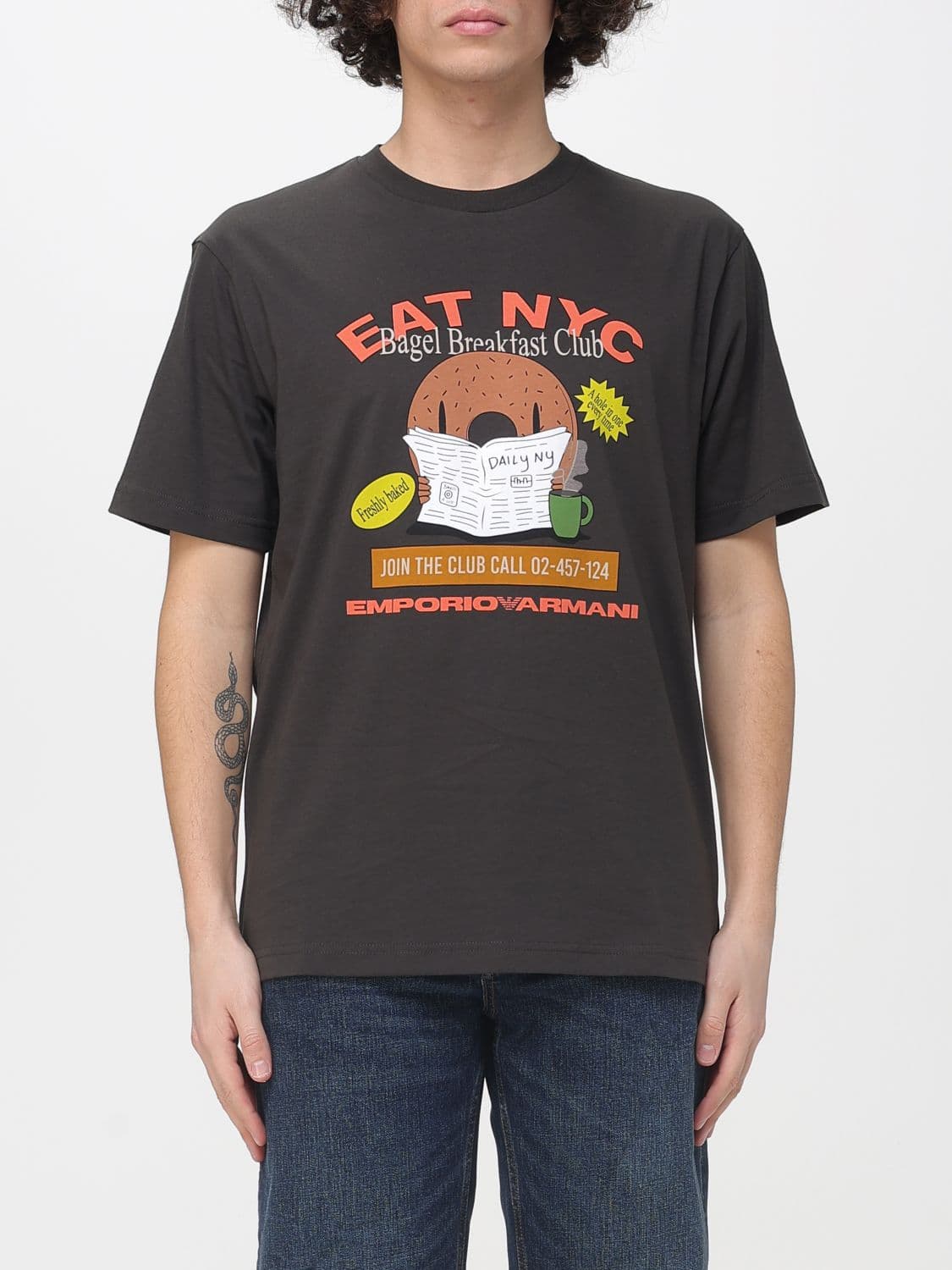 Emporio Armani Printed Cotton T-shirt