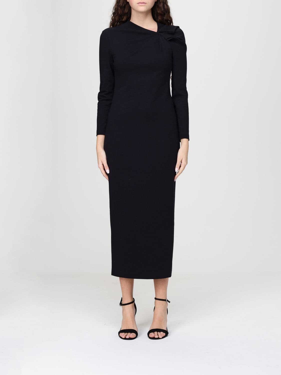 Emporio Armani Viscose Blend Asymmetric Dress