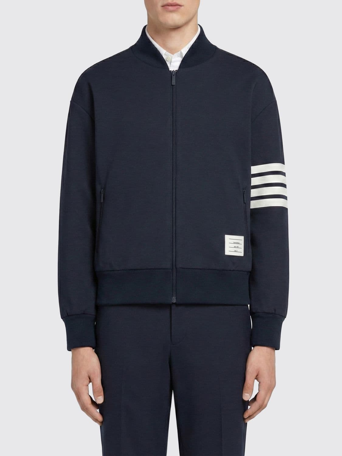 Thom Browne 4-Bar Viscose Blend Bomber Jacket
