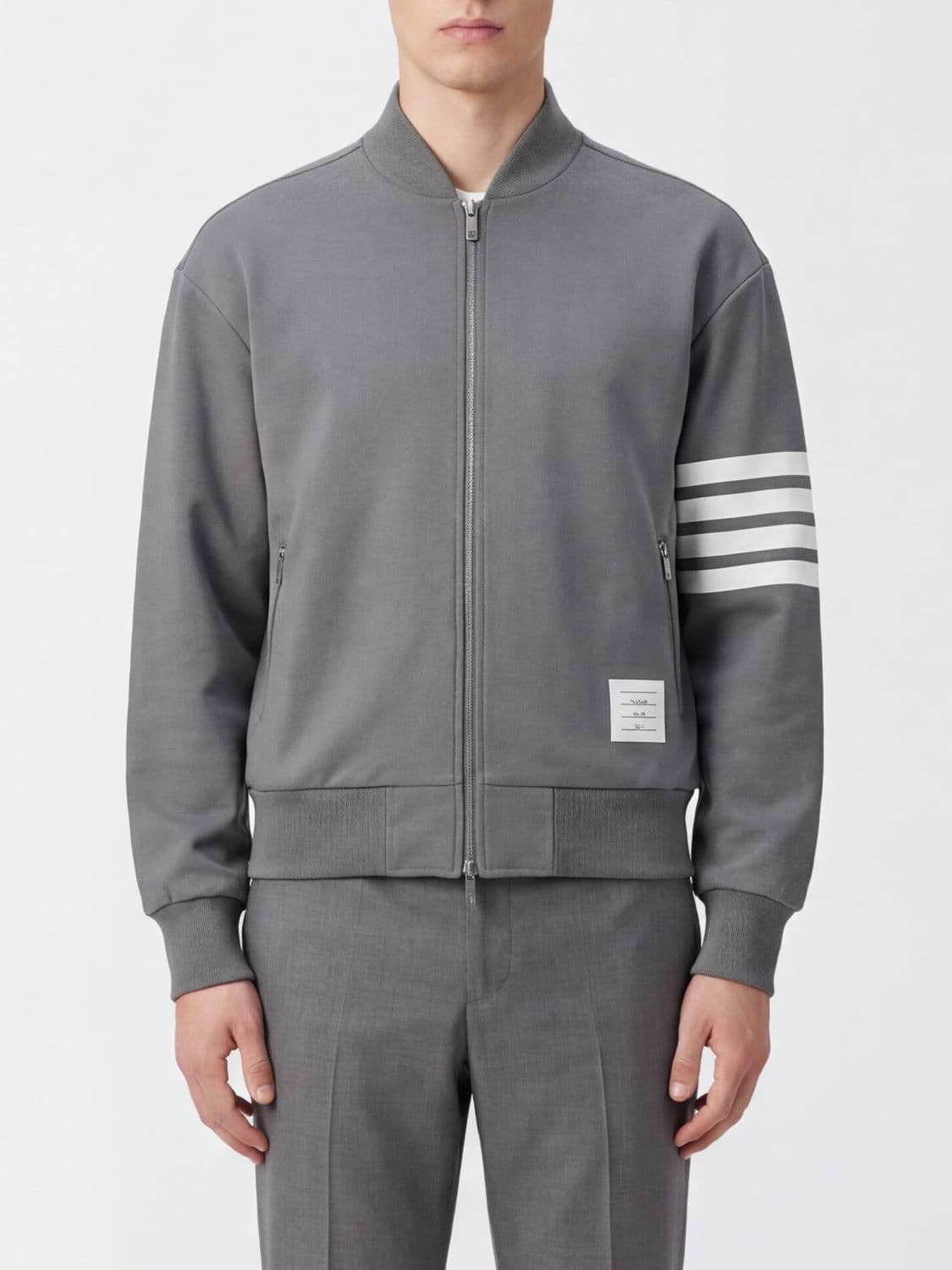 Thom Browne 4-Bar Viscose Blend Bomber Jacket