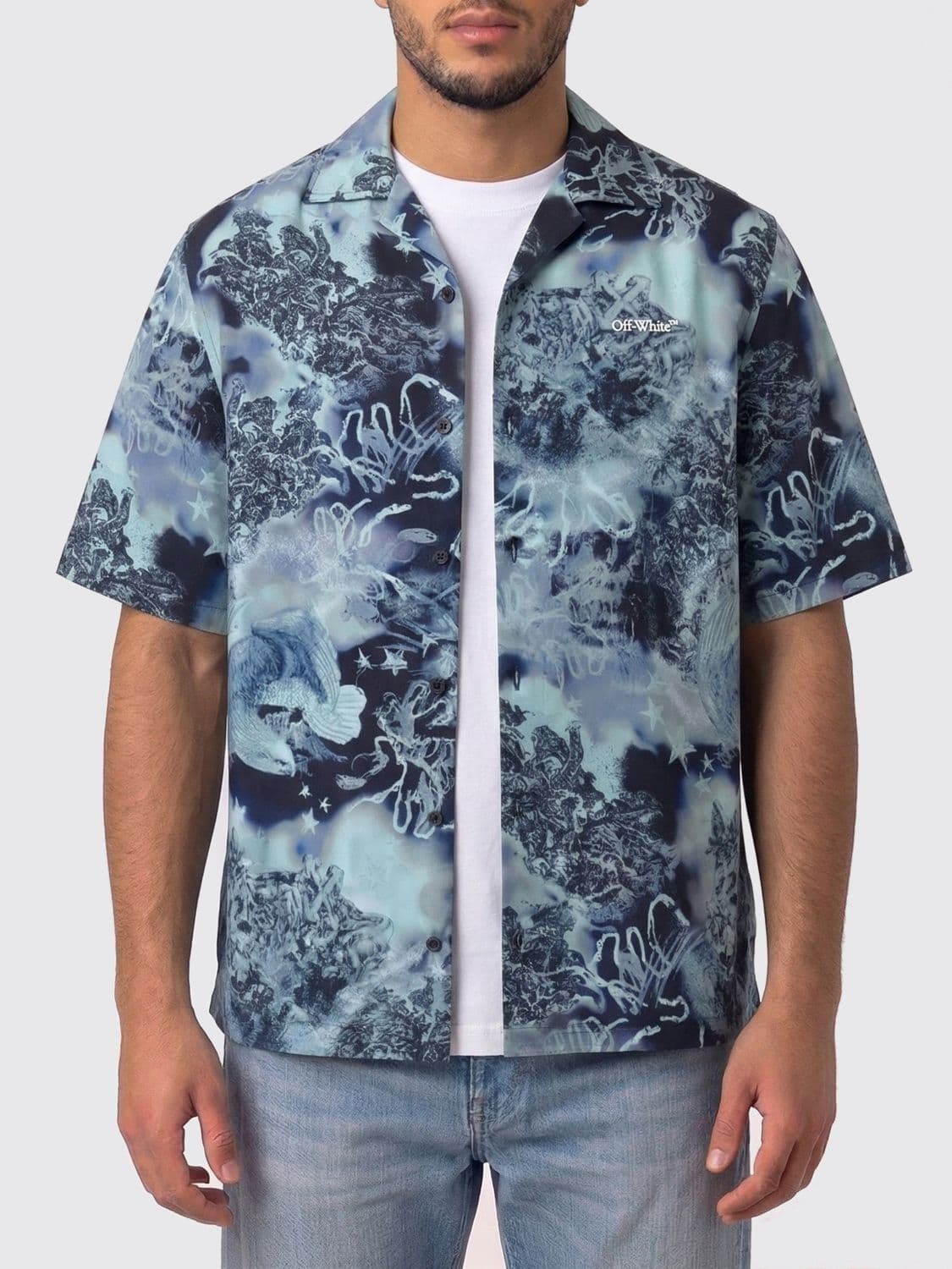 Off-White Printed Viscose Shirt