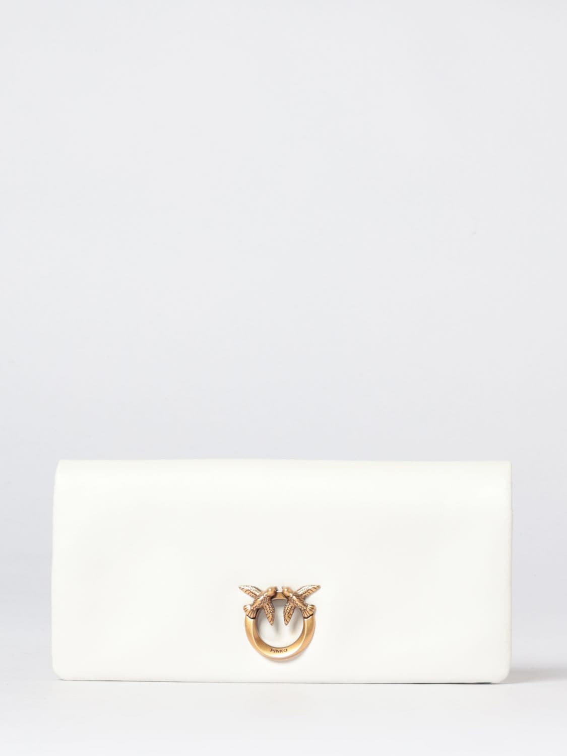 Pinko Click Soft Horizontal Classic Leather Clutch · OS