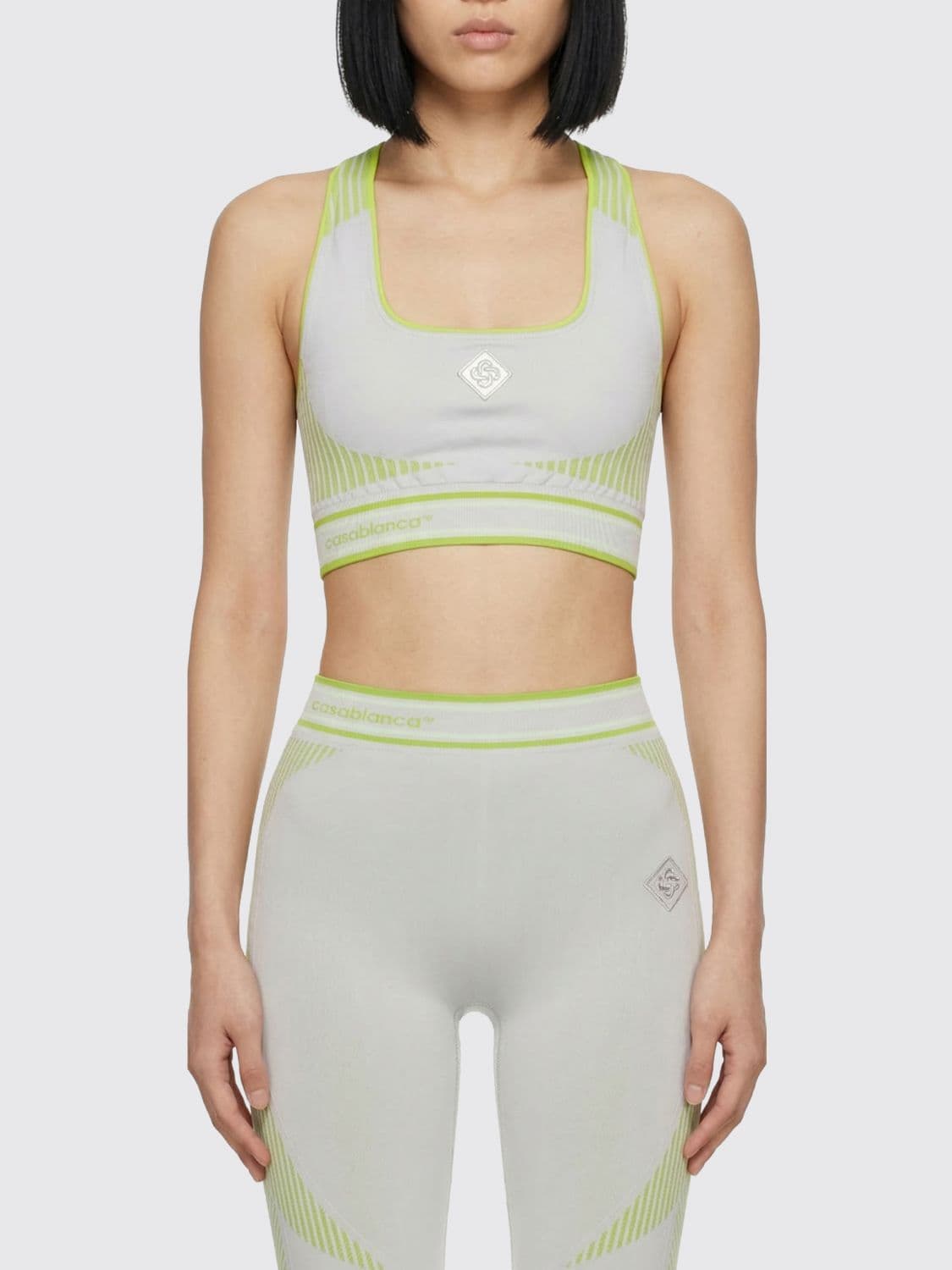Casablanca Stretch Technical Fabric Cropped Top
