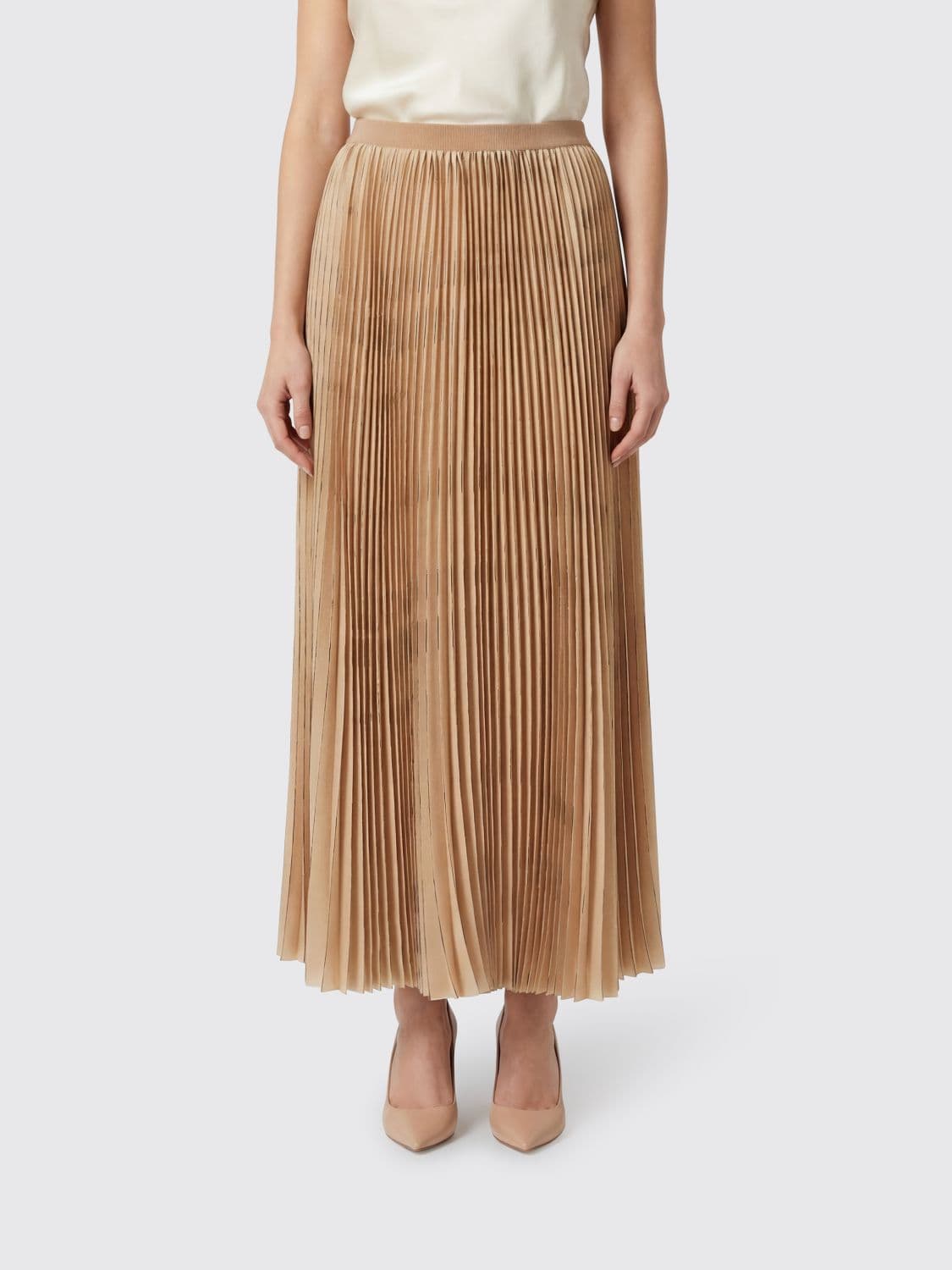 Fabiana Filippi Pleated Crepe Midi Skirt · 40