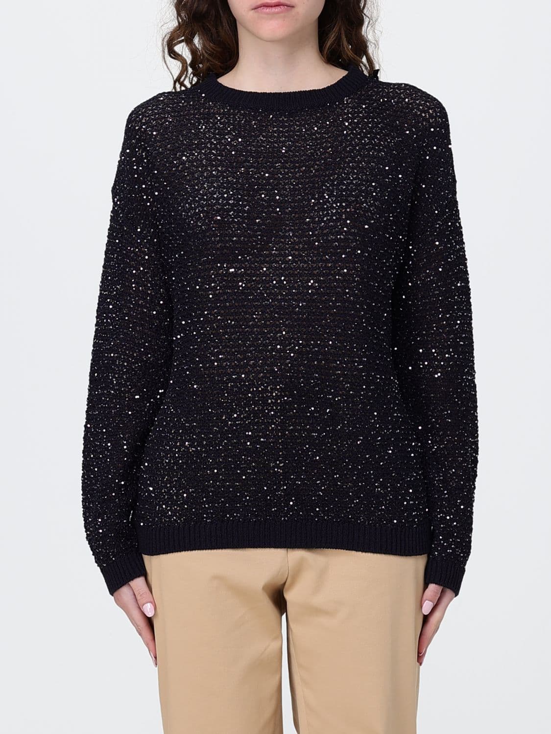 Fabiana Filippi Cotton Crew Neck Sweater