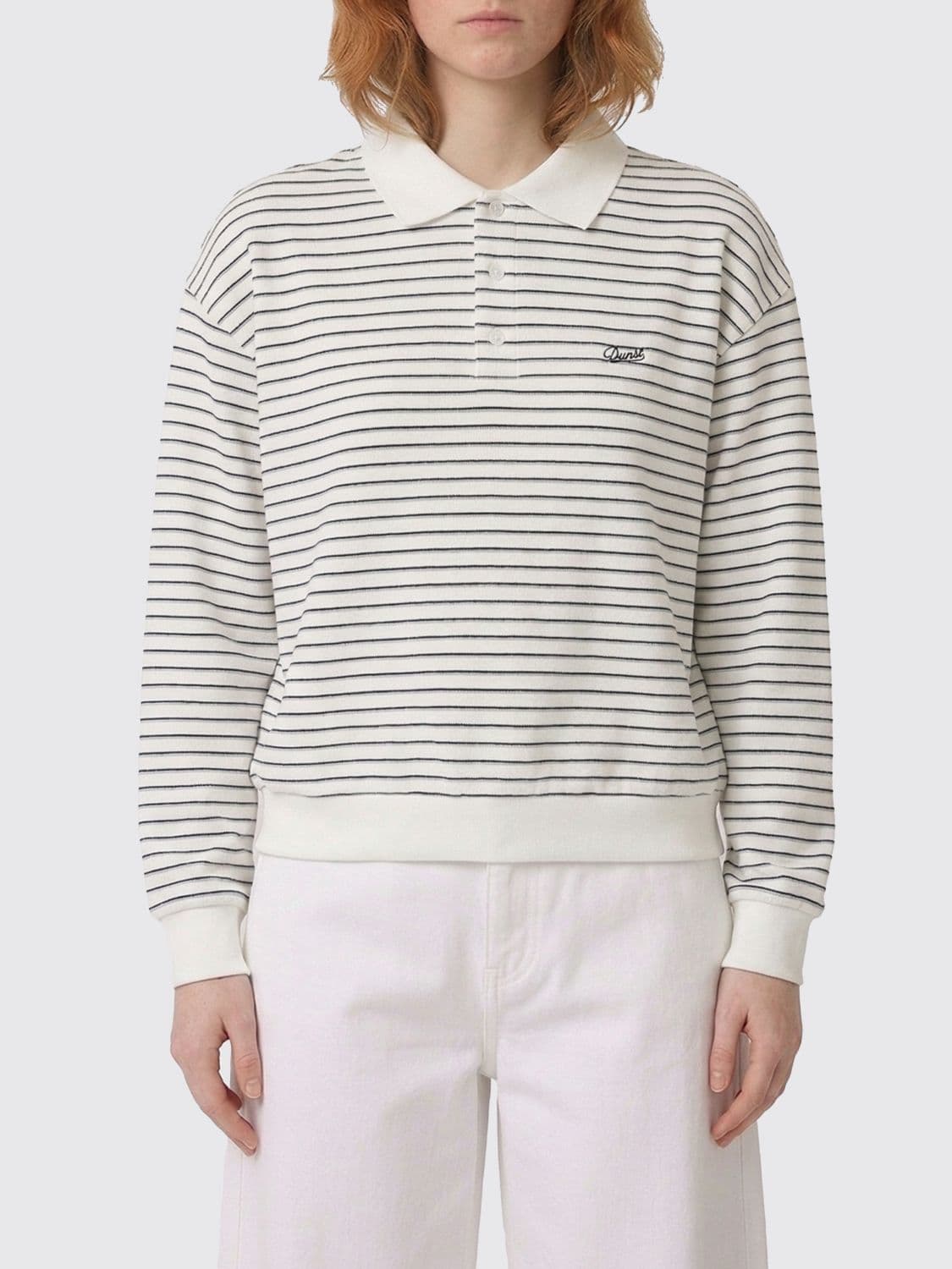 Dunst Striped Cotton Polo Shirt
